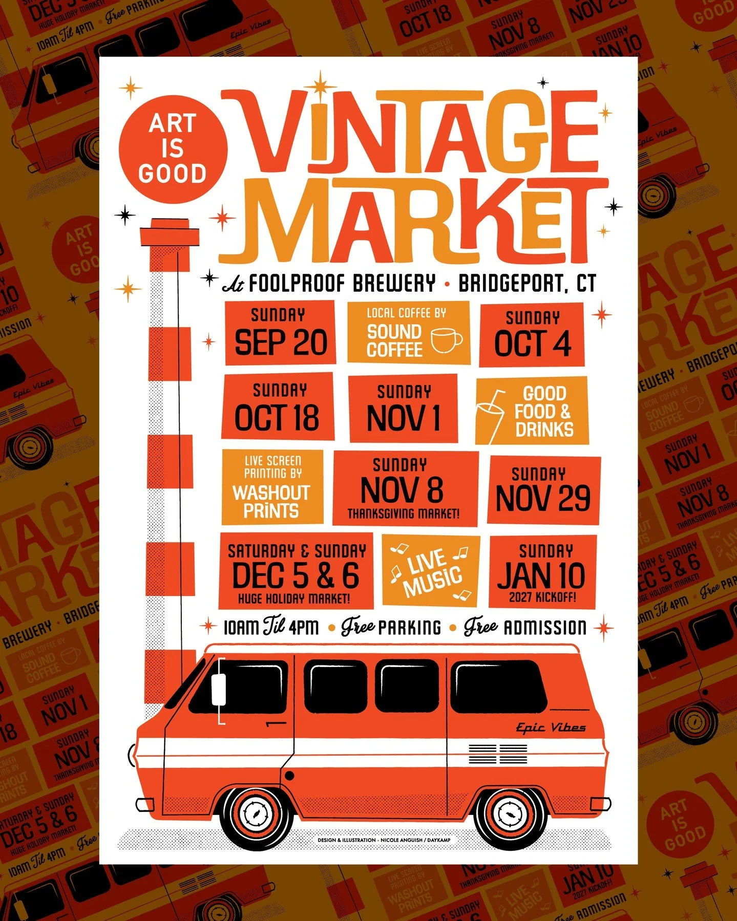 This Sunday is the next Art is Good Vintage Market! If you cant make this one there are plenty more to come! Check out our upcoming market schedule. ⁠
⁠
🏭 Foolproof Brewery⁠
📍 800 Union Ave. Bridgeport CT⁠
🗓️ Sunday 9/20⁠
🕓 10:00 - 4:00⁠
🎵 Live 