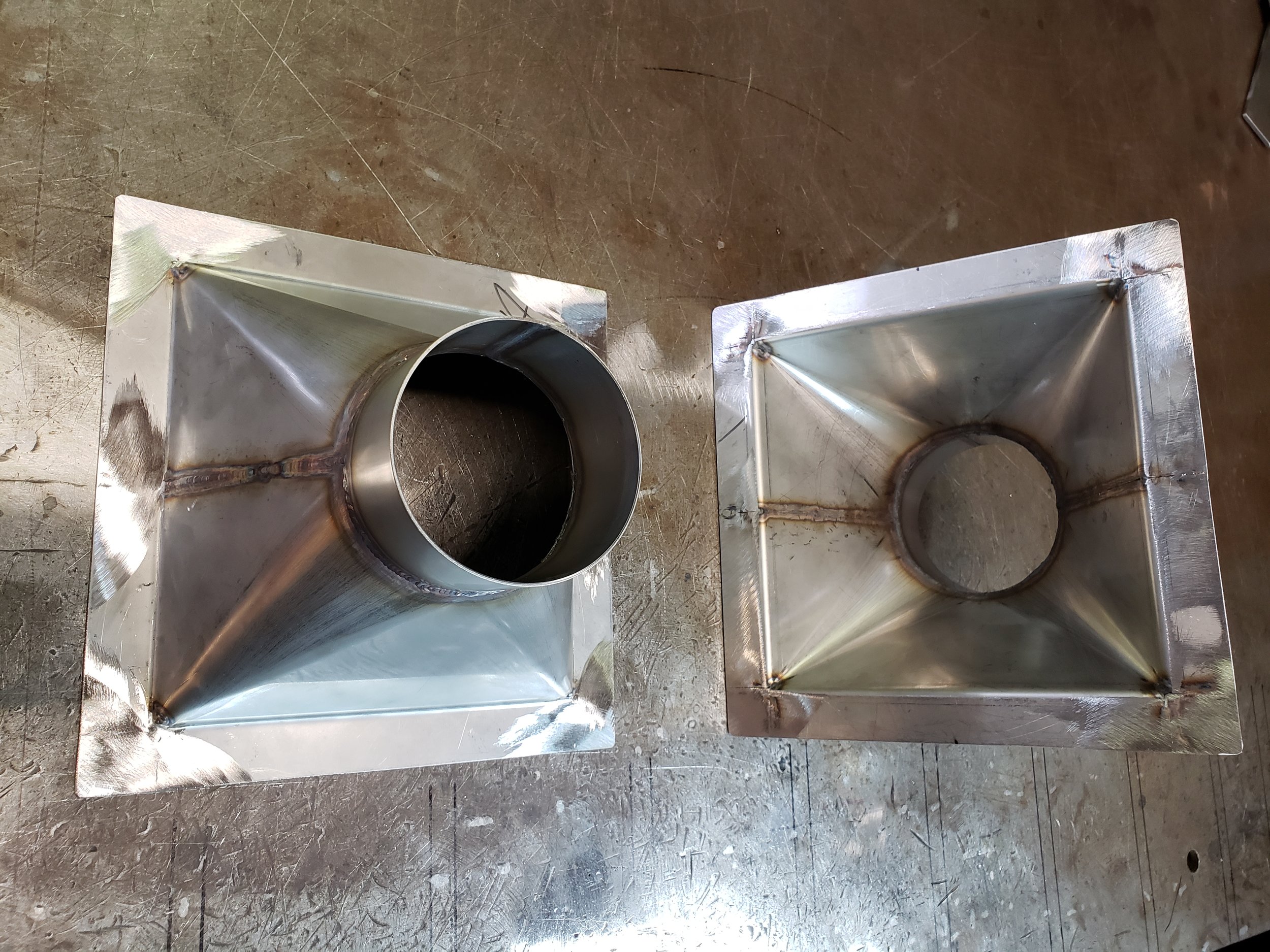 Stainless Steel Reducer Square to Round
