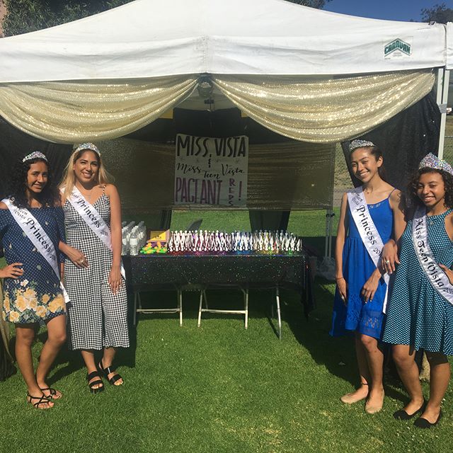 We were invited to participate in the #summerfunfest by the #cityofvista at #brengleterracepark.  The girls decorated our booth and it looked amazing!  We gave out water &amp; glow necklaces for the #movieinthepark that night and visited the other bo