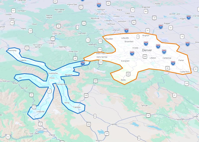 Map of Our Inspection Areas