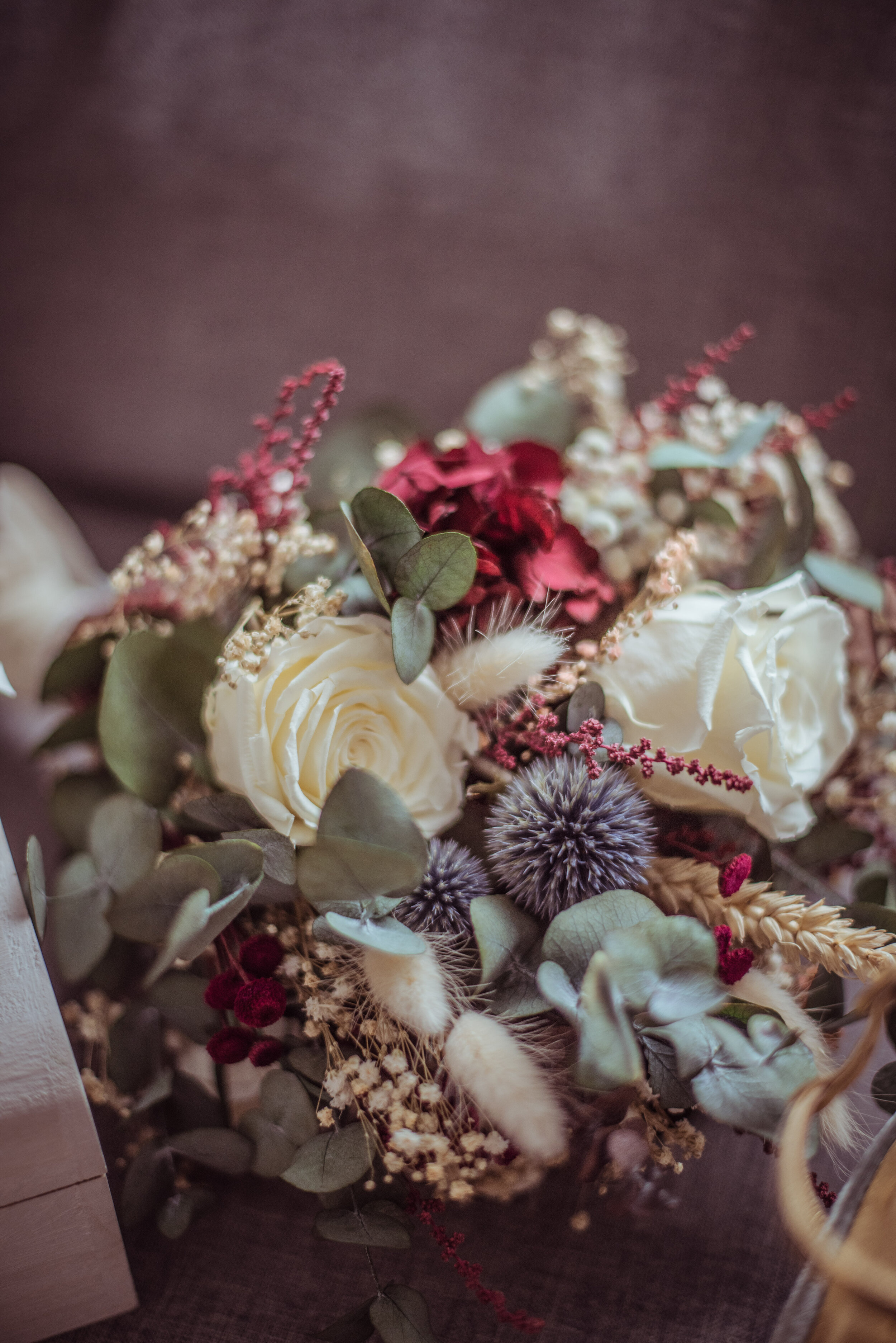 El ramo de novia de flores preservadas
