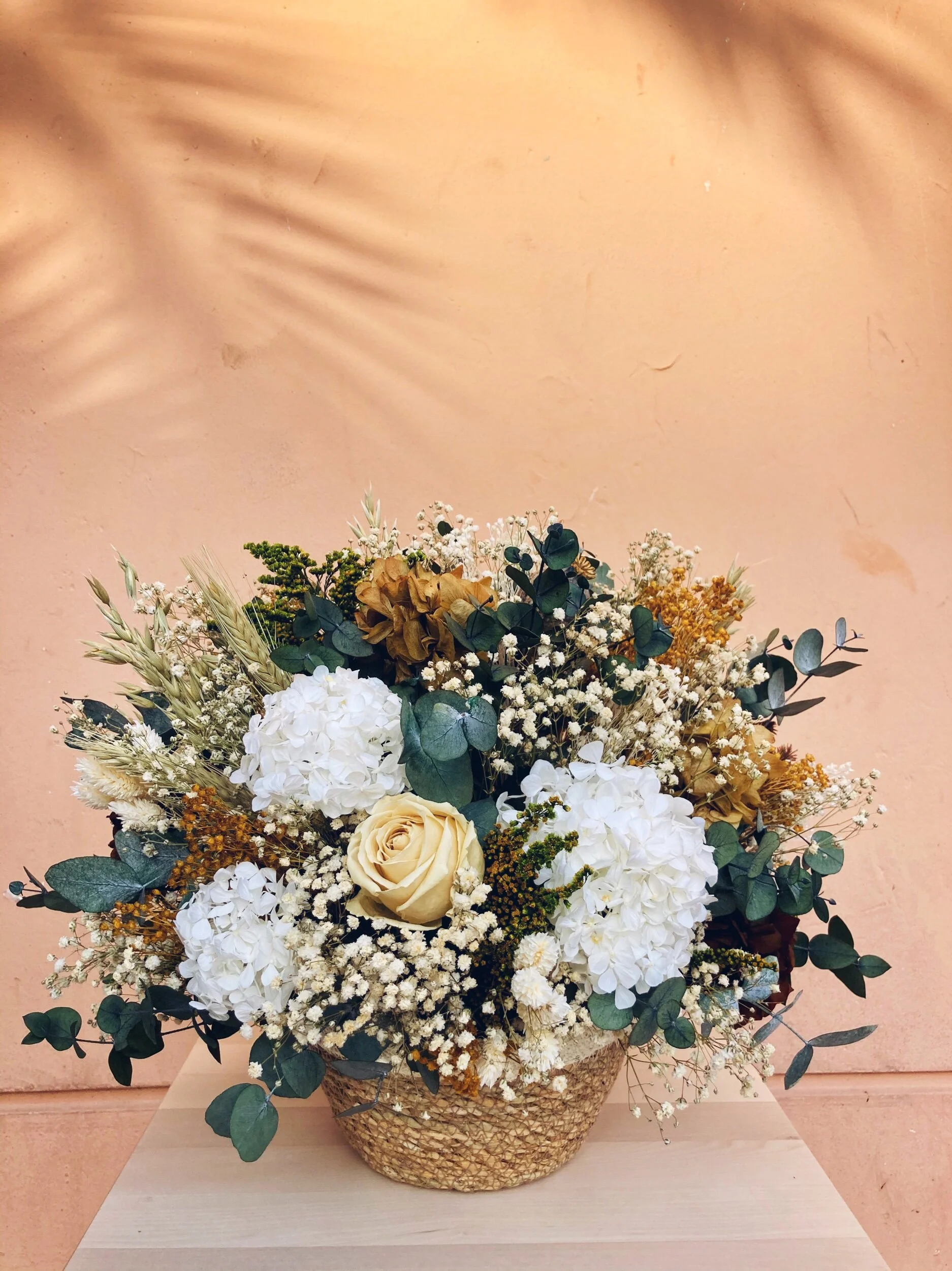 Centros de flores secas