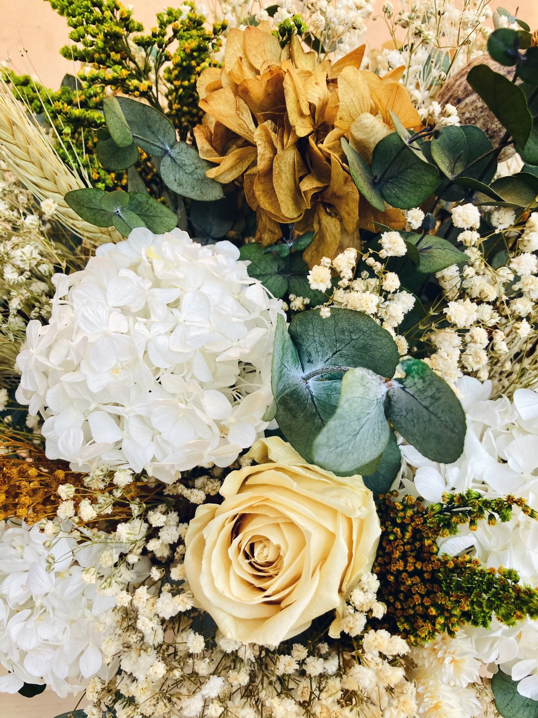 Centros de flores secas