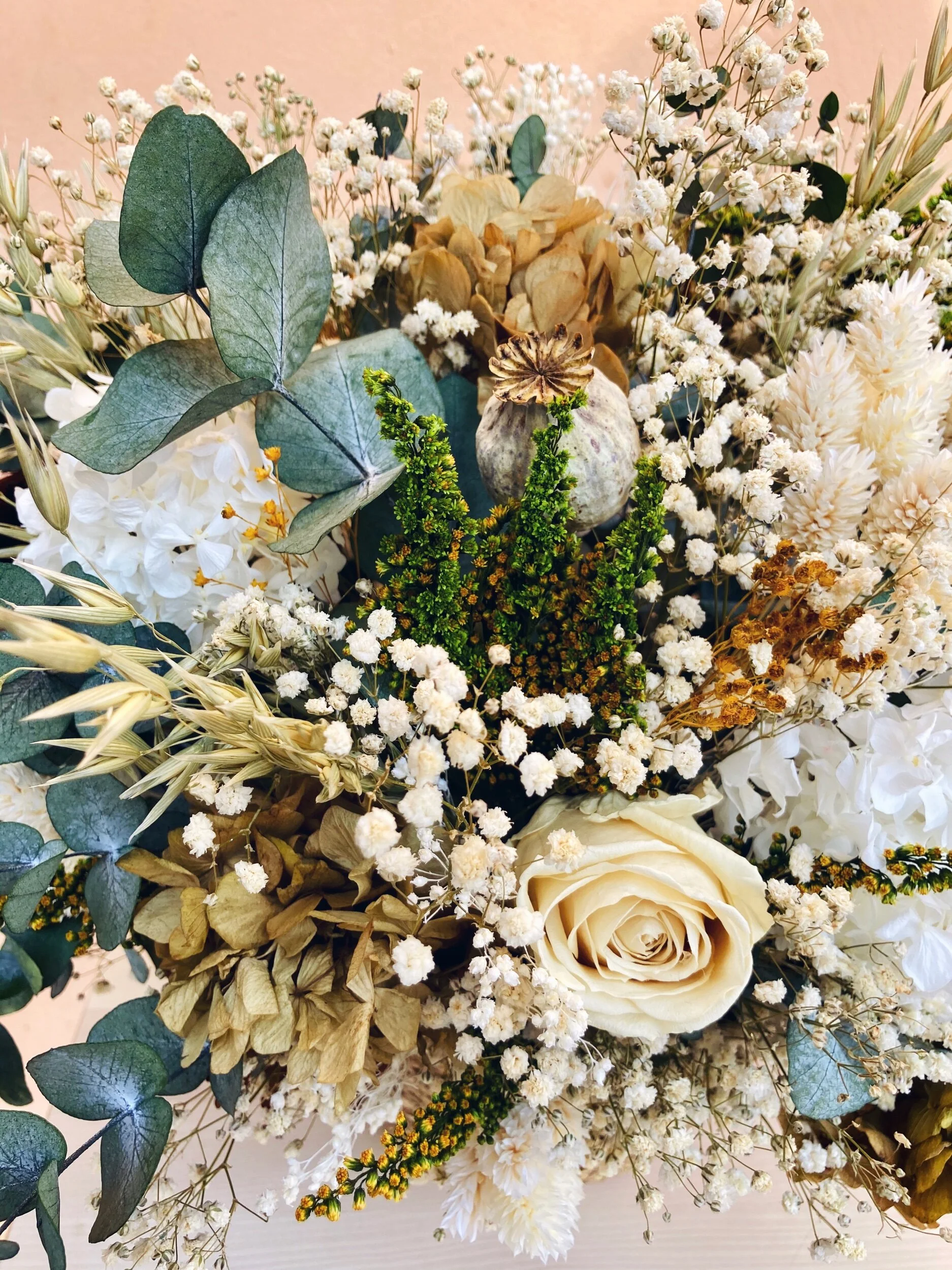 Centros de flores secas