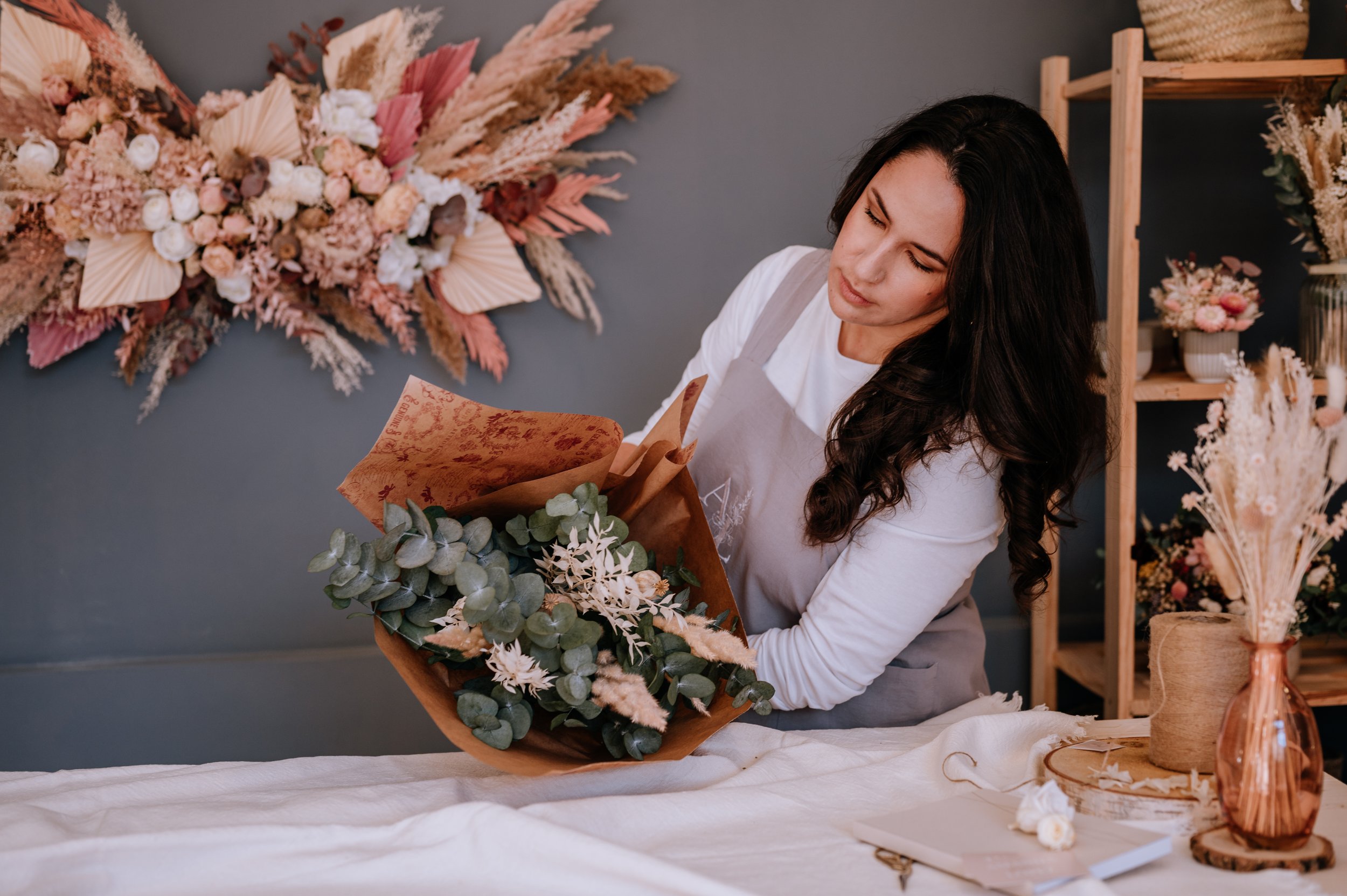 Ramos novia flores preservadas