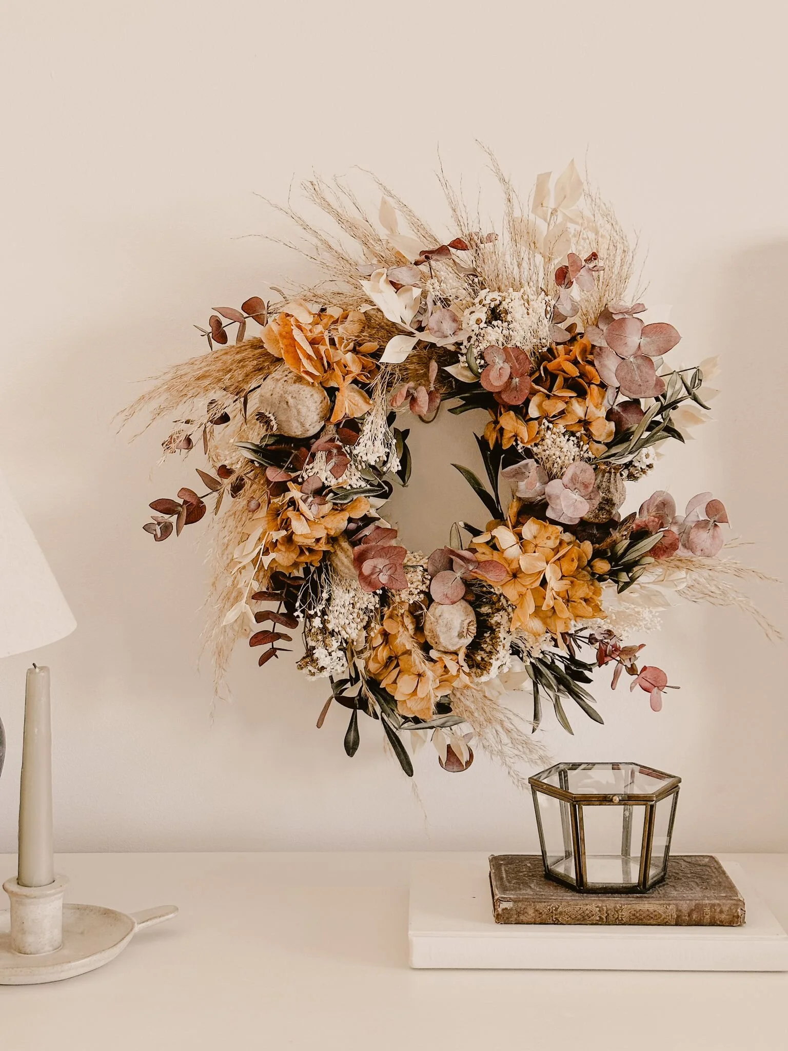 corona flores preservadas