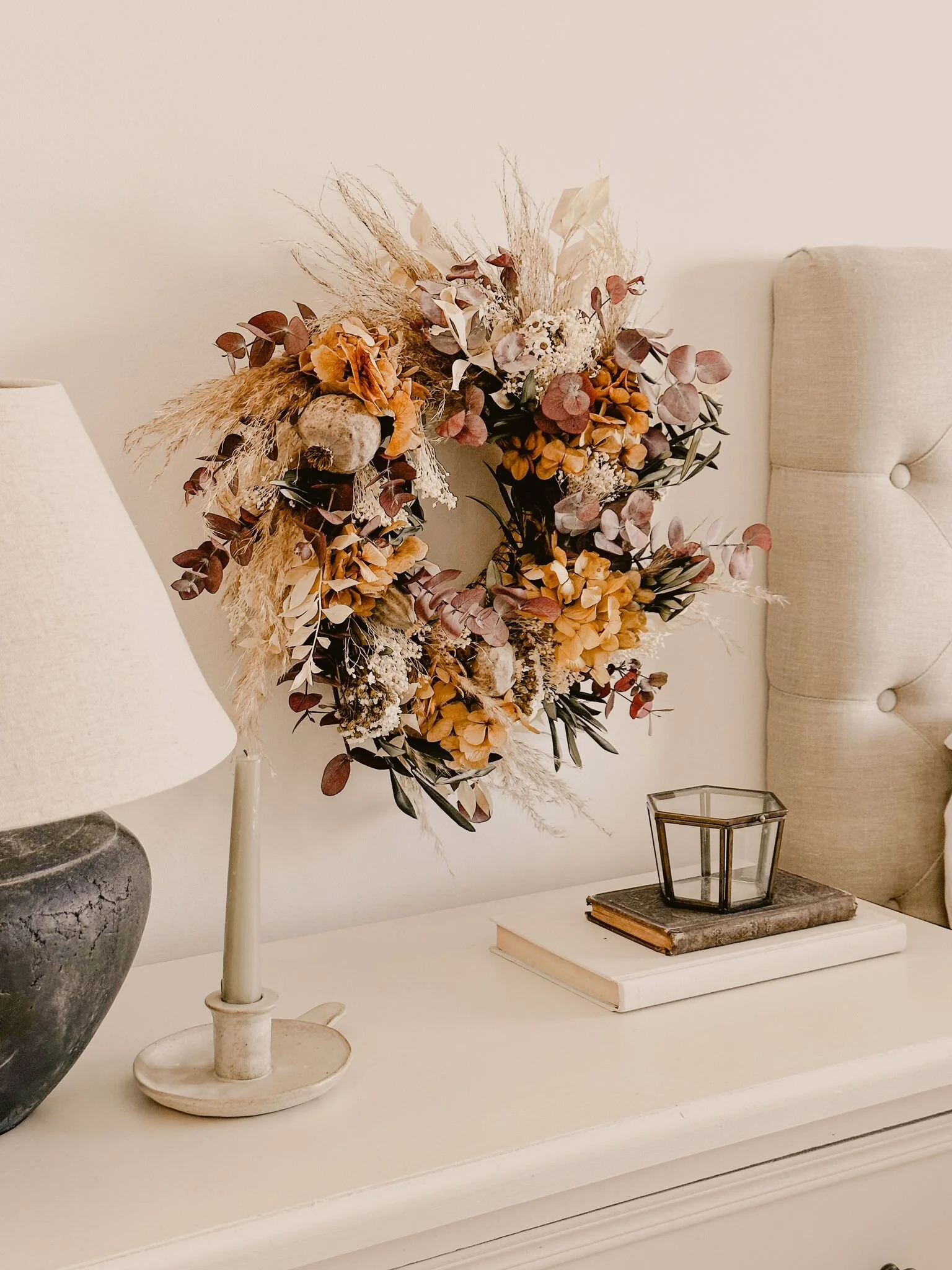 corona flores preservadas