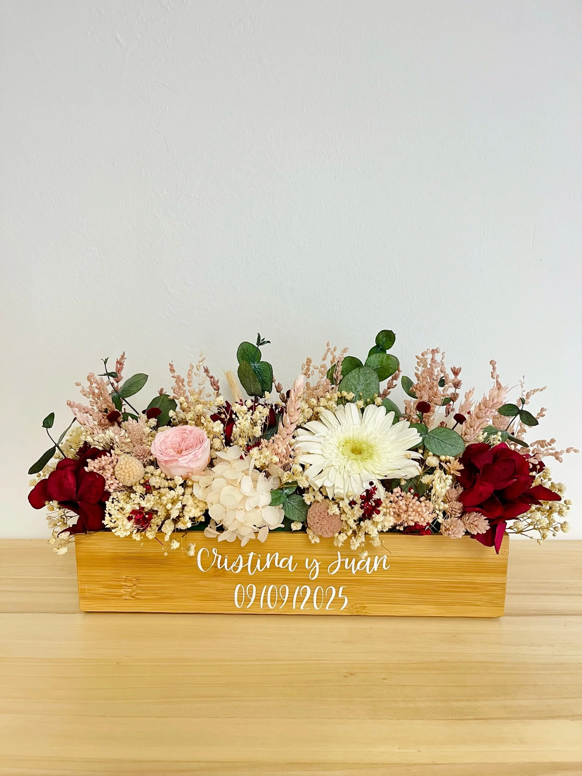 centros de mesa con flores preservadas para regalar