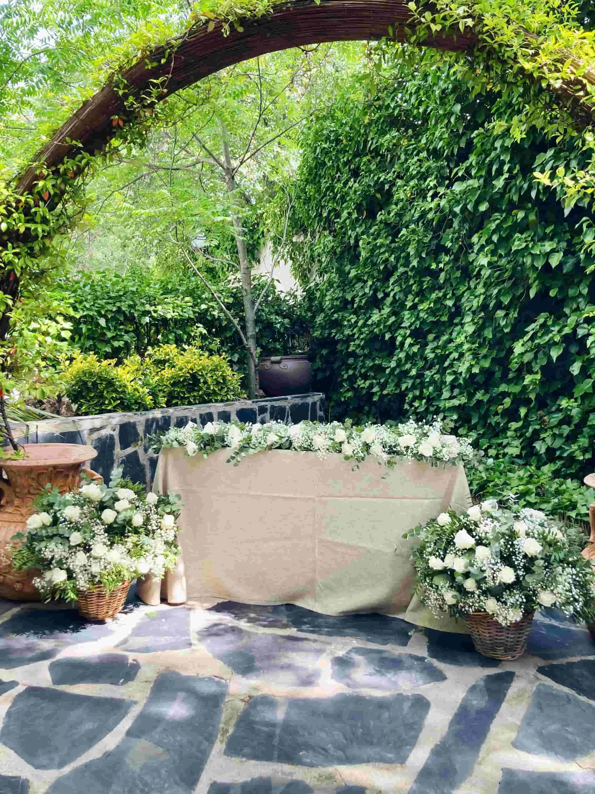  decoración floral de la ceremonia 