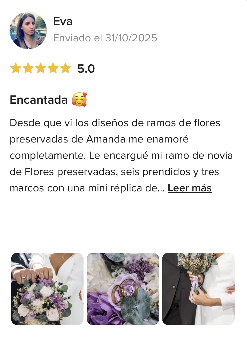 coronas de comunión con flores preservadas en Madrid