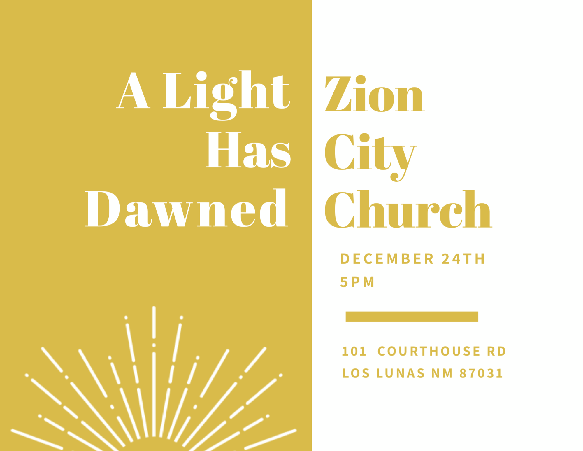 A Light Has Dawned (Christmas Eve Service)