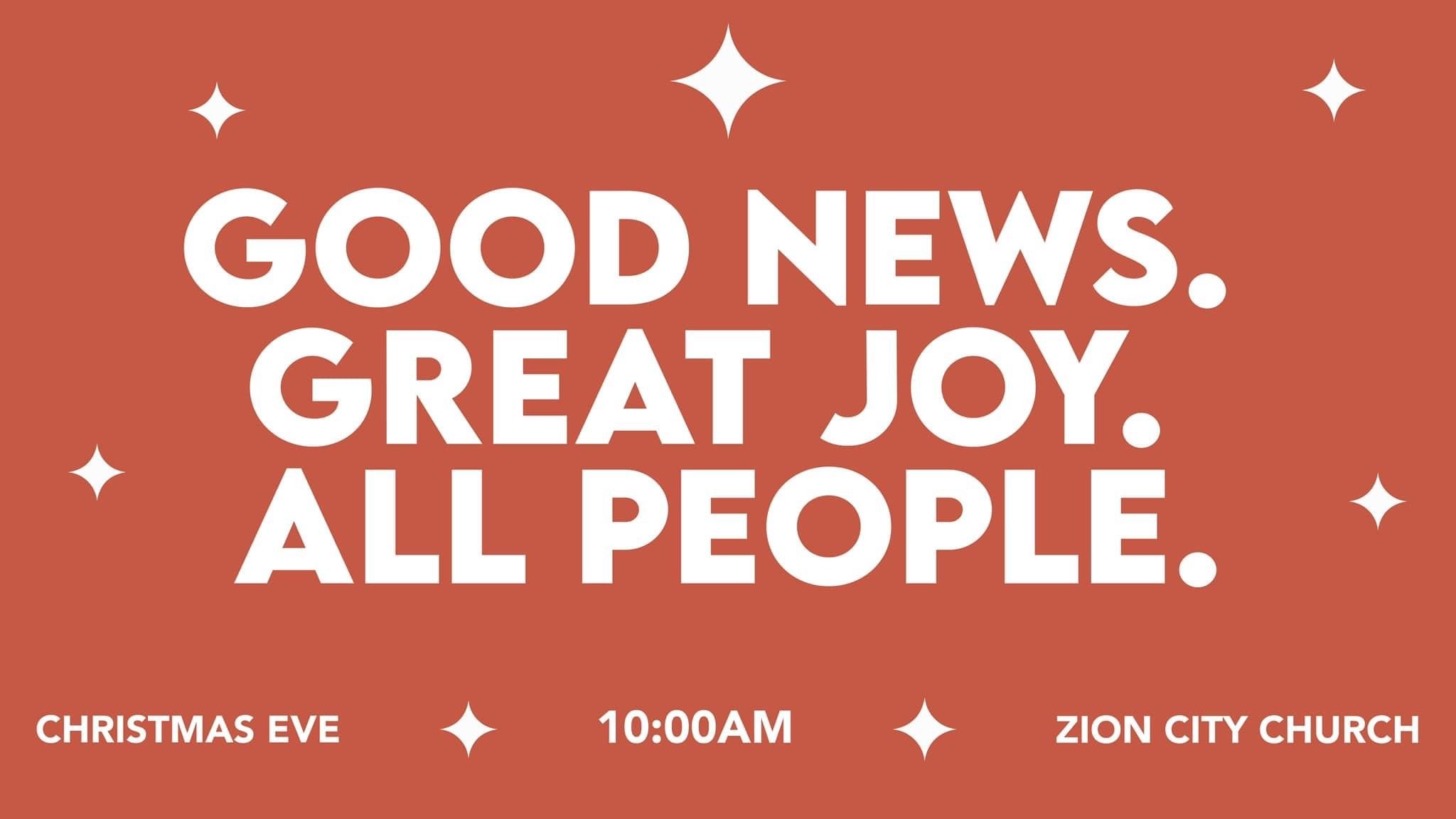 Good News. Great Joy. All People.