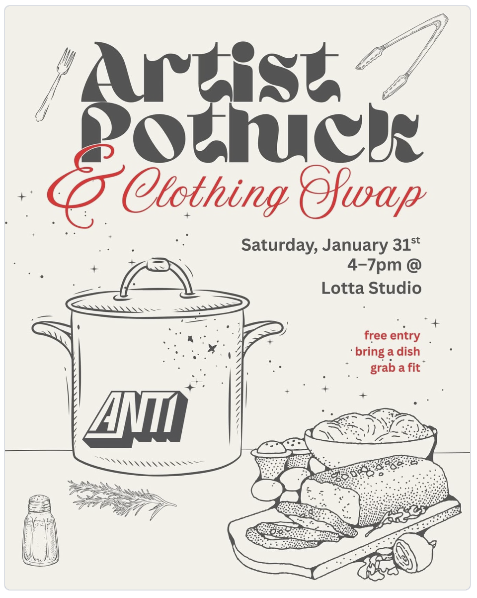 Artist Pot Luck and Clothing Swap