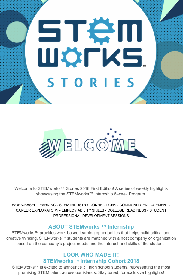 STEMworks™ Stories e-newsletter - Issue 1