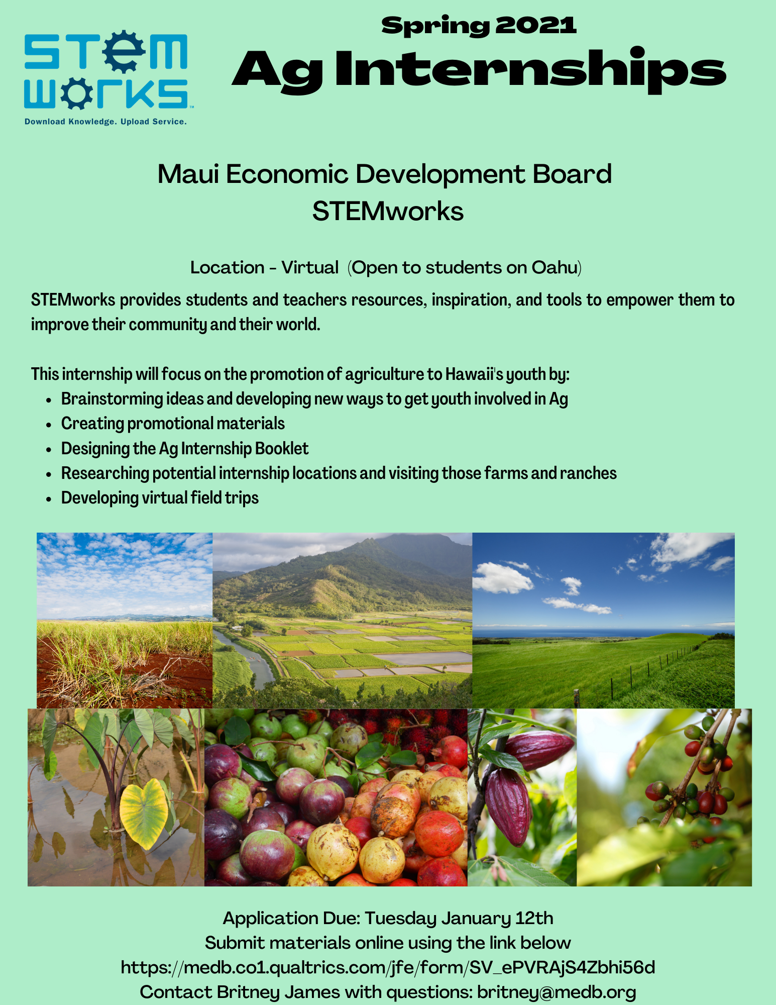 Maui County Ag Business & Technology Internships — STEMworks