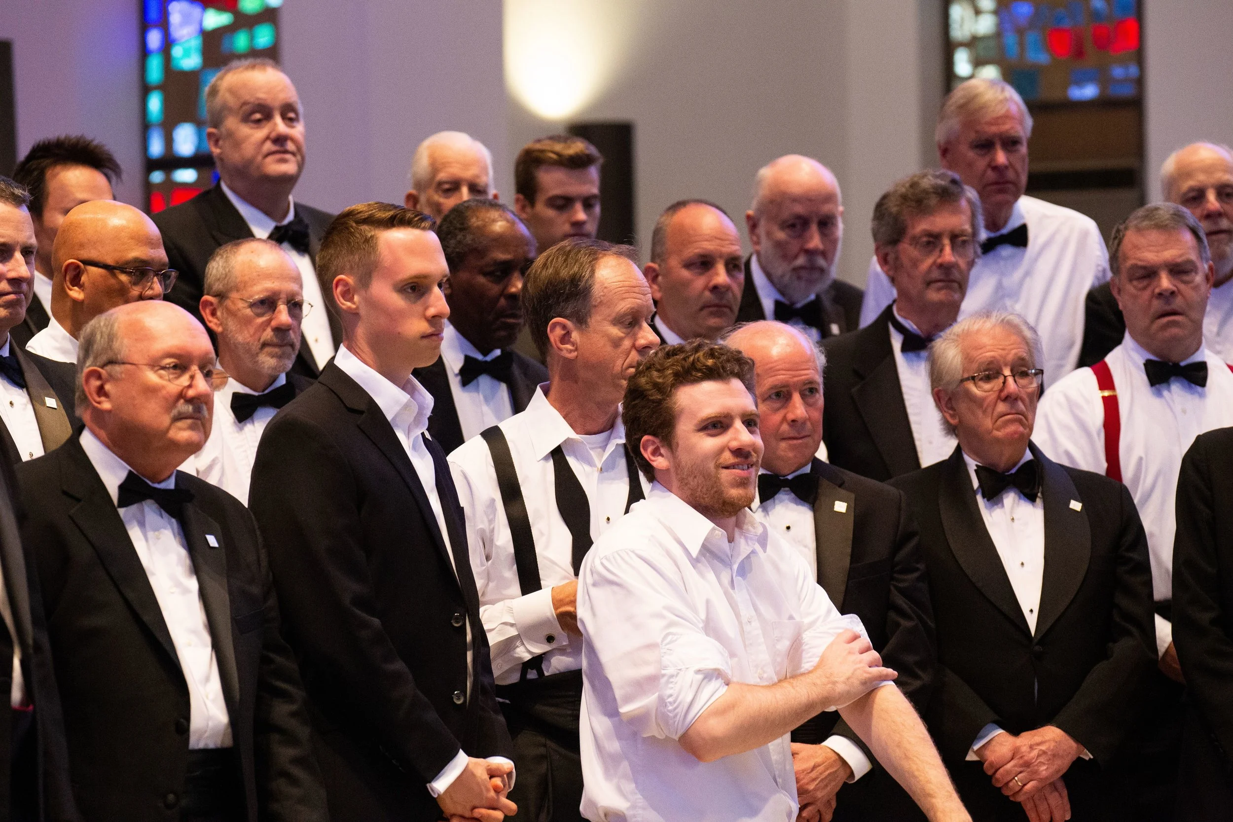 May 2019, pre-concert warm-ups