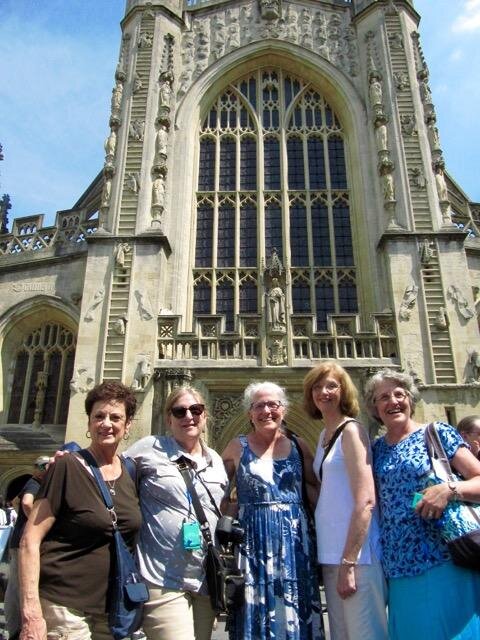 From left: Lani Kanakry, Joanna Ward, Amy Solomon, Gail Crane, Durrie Golding in Bath (photo: Gail Crane)