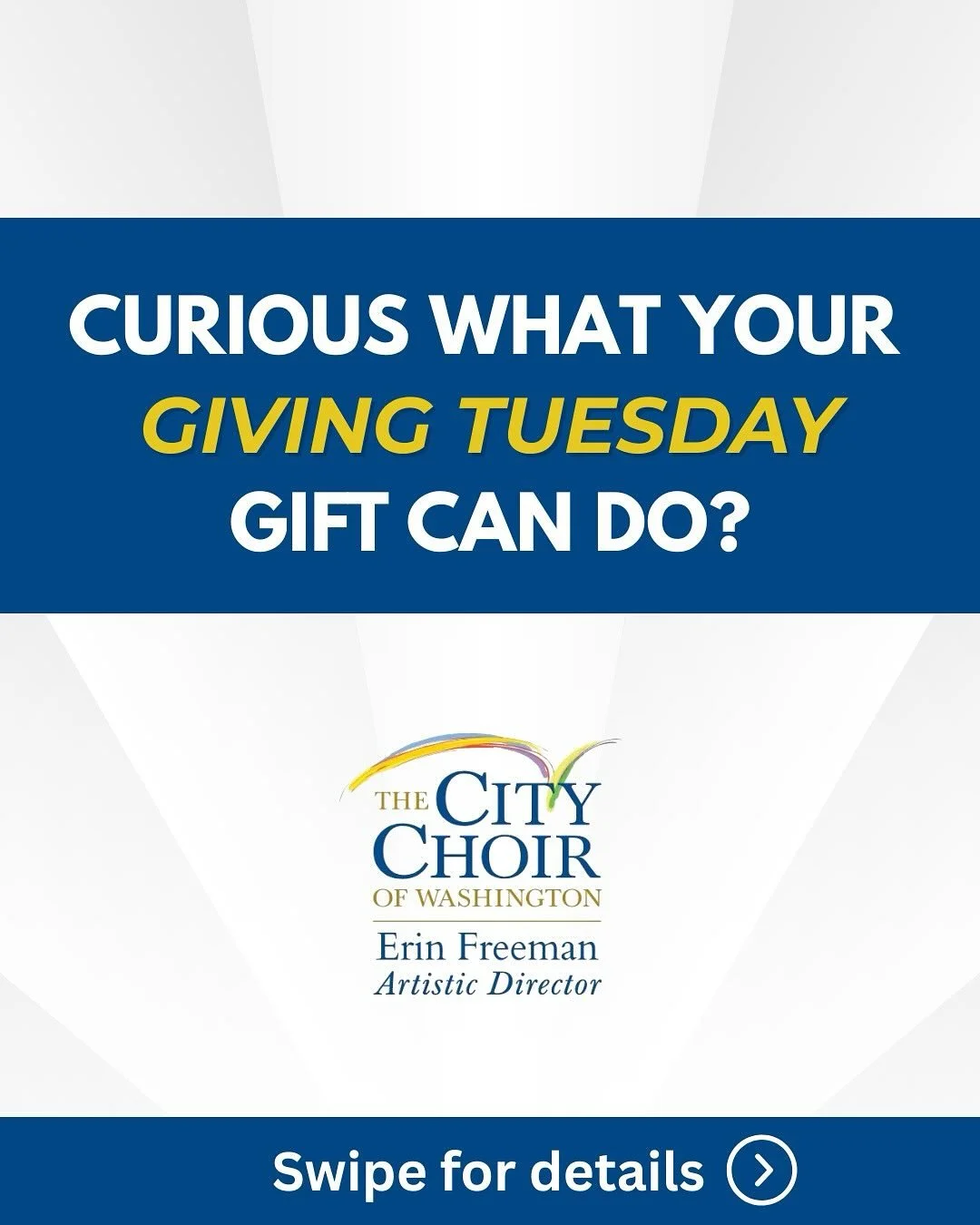 We&rsquo;re halfway through Giving Tuesday! See how your gift can make a difference. 🧡

#dc #givingtuesday #local #choir #music
