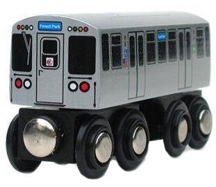 blue Line Wooden Toy ‘L’ Train 