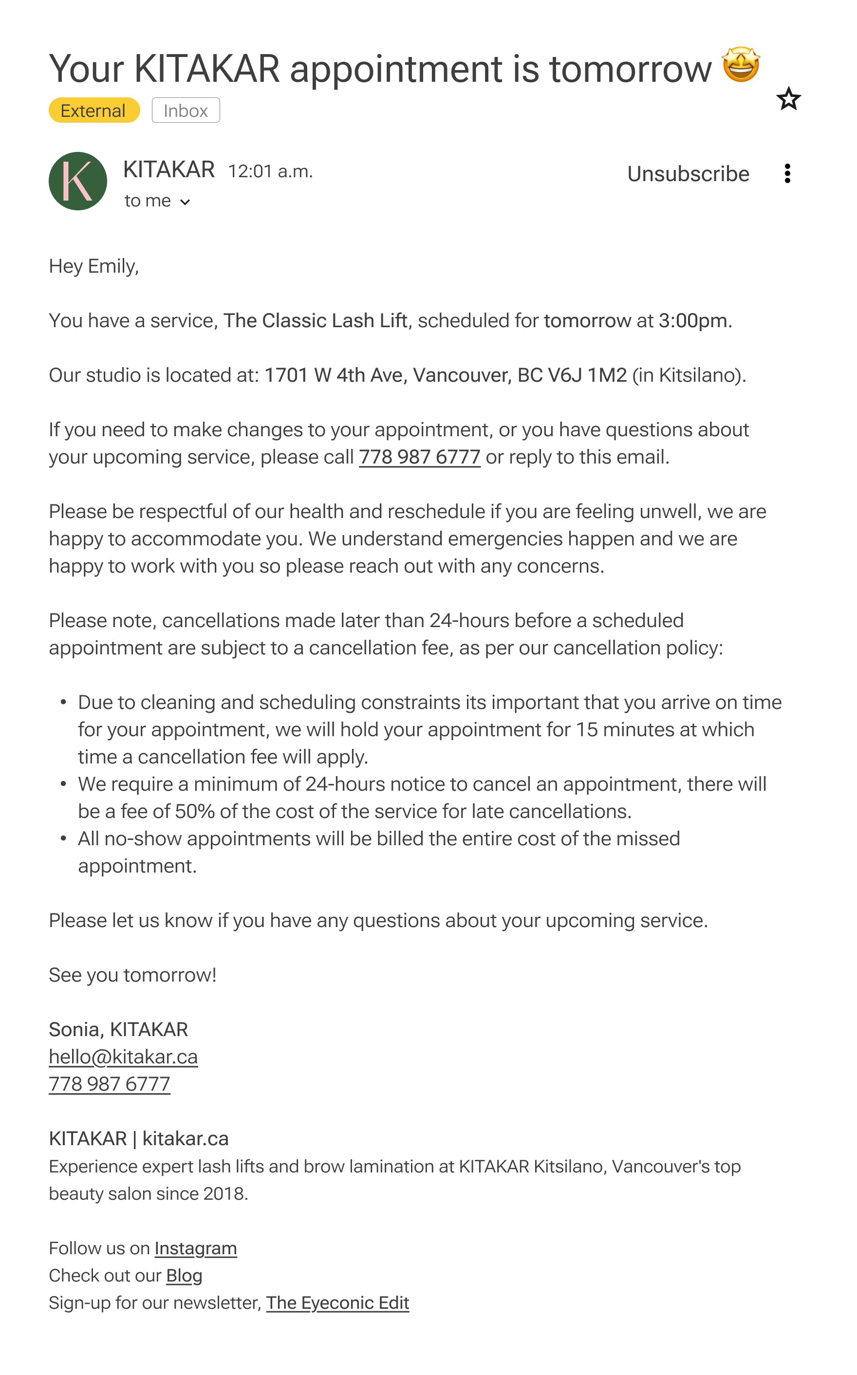 Kitakar Email Reminder 2 (1-day before) with Cancellation Policy.png