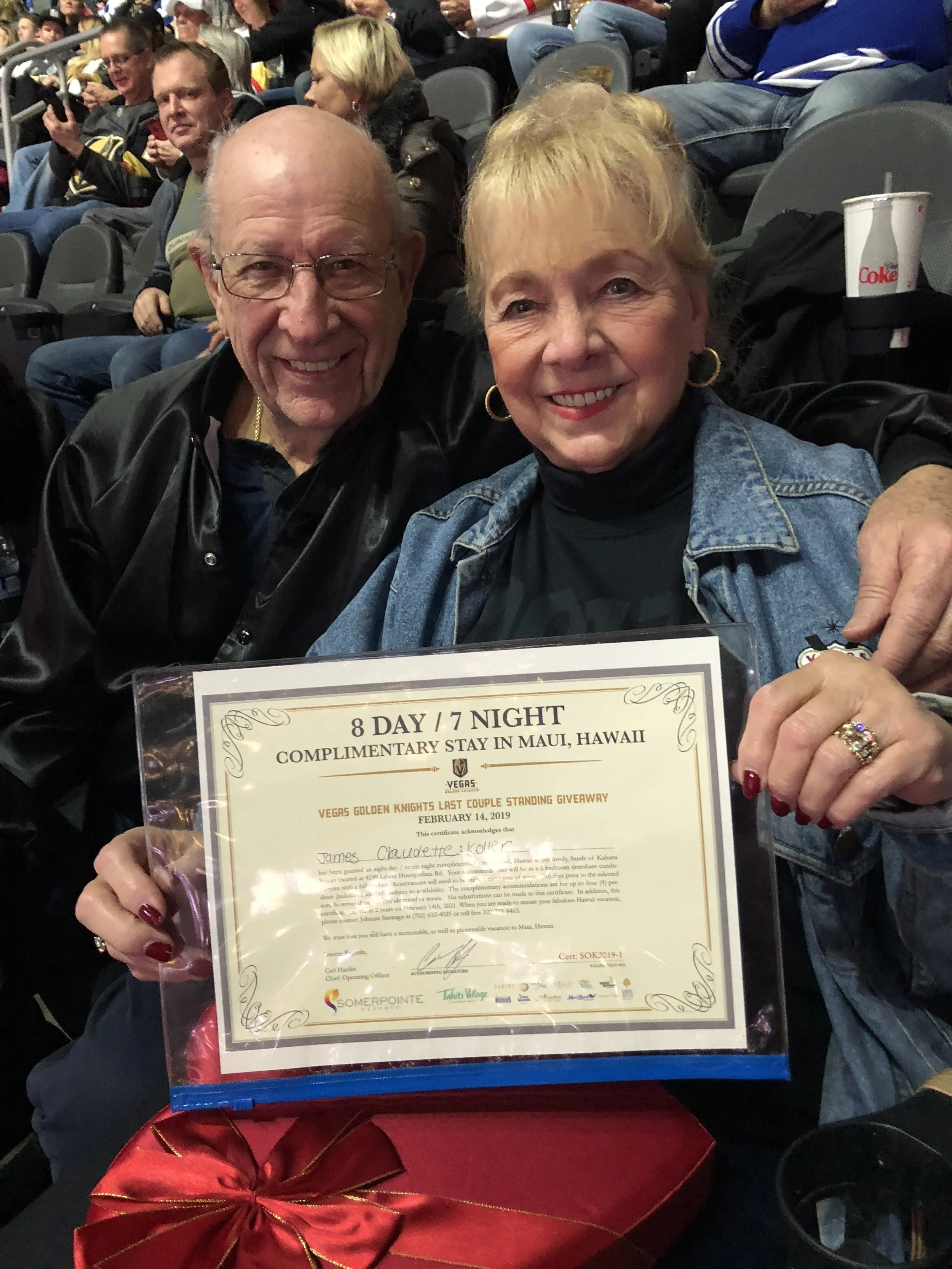 Couple Married 62 Years Honored At VGK Game