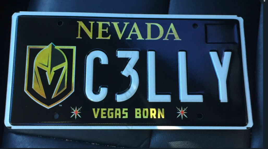 Las Vegas Golden Knights Hockey License Plate Art T-Shirt by