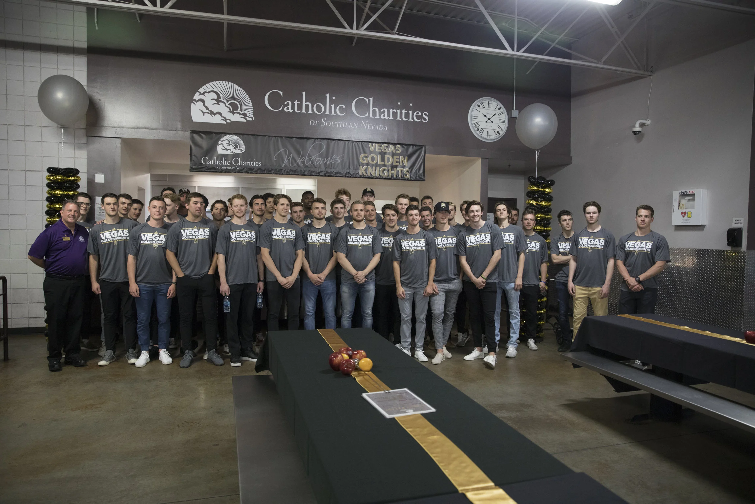 VGK Prospects Visit Catholic Charities of Southern Nevada