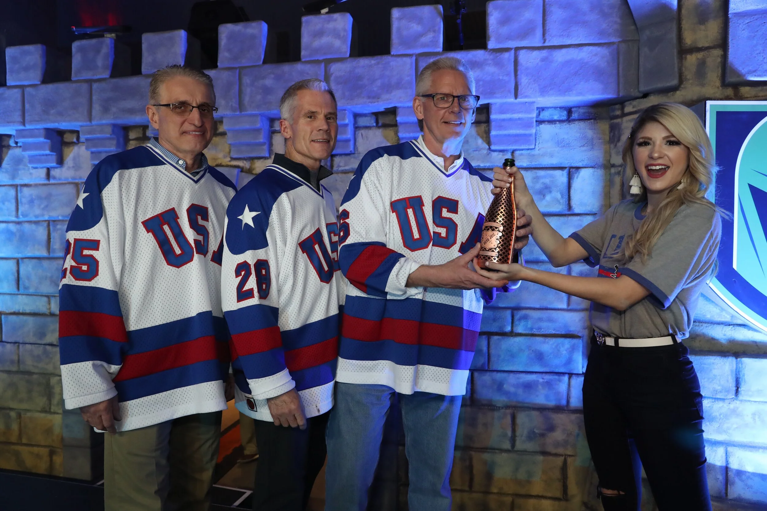 1980 Hockey Team Celebrates With Beau Joie Champagne