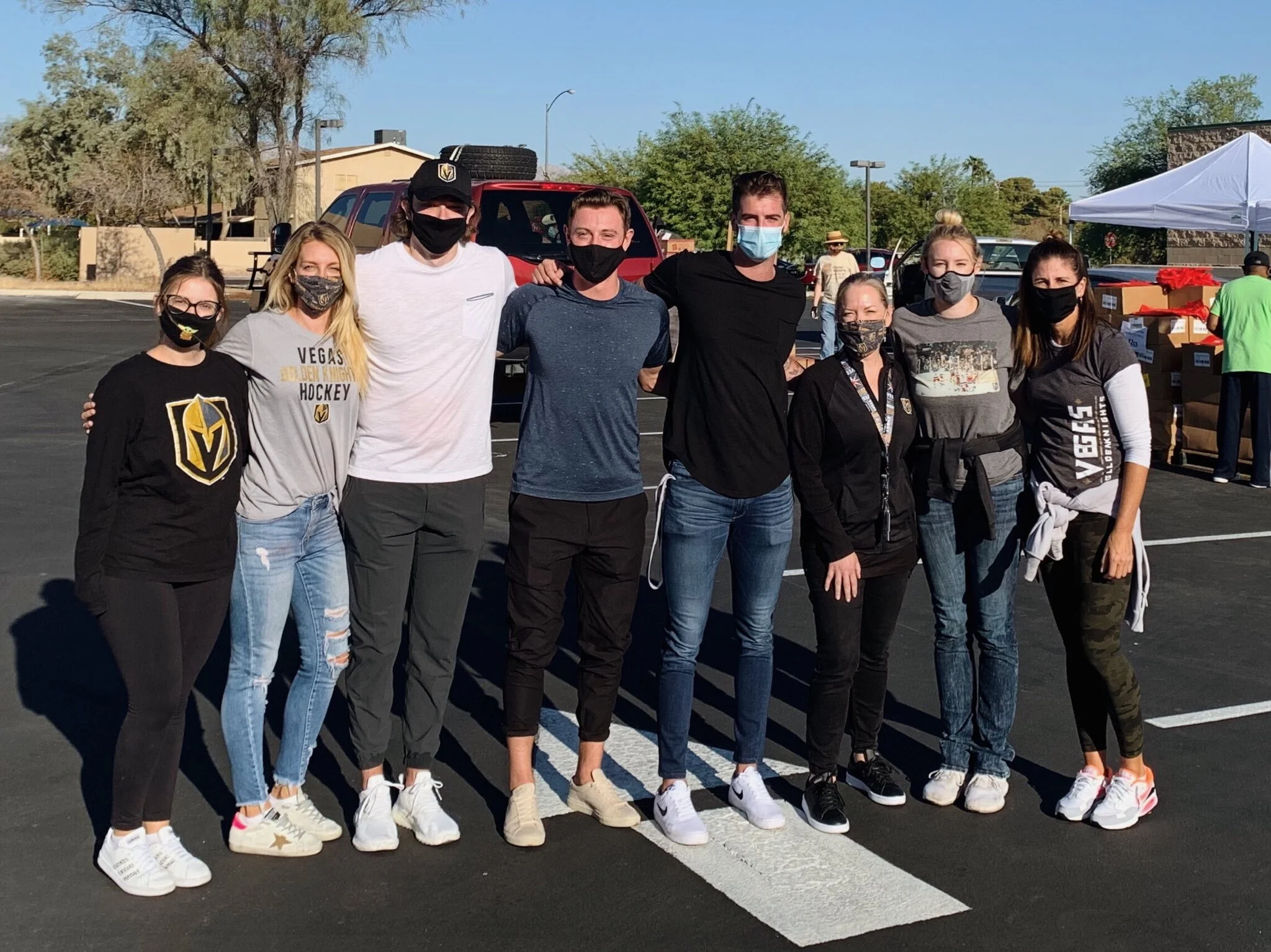 VGK Visits Three Square Food Bank