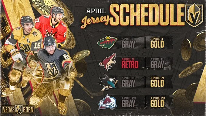 April Jersey Schedule