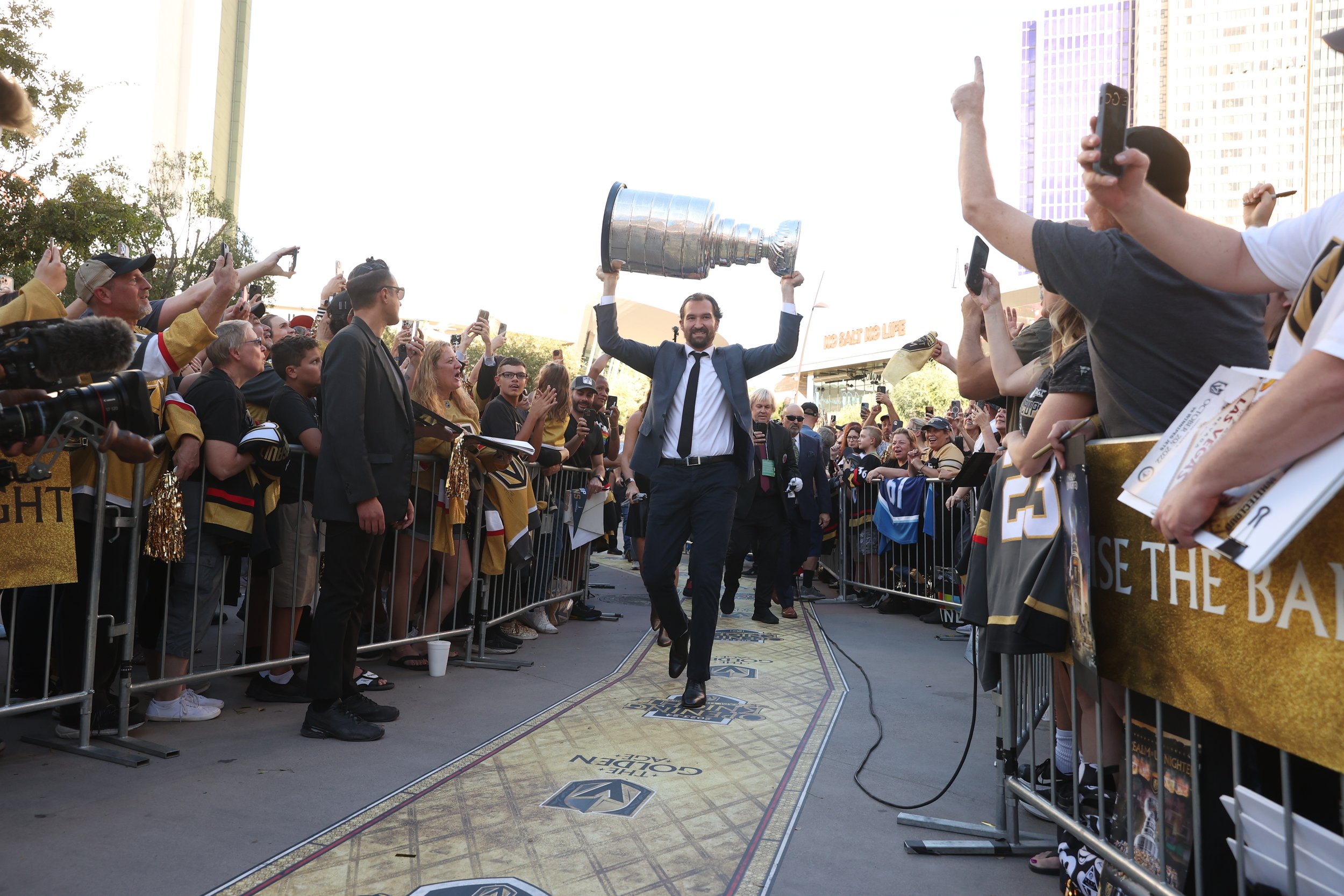 Golden Knights Walk the Gold Carpet on Opening Night