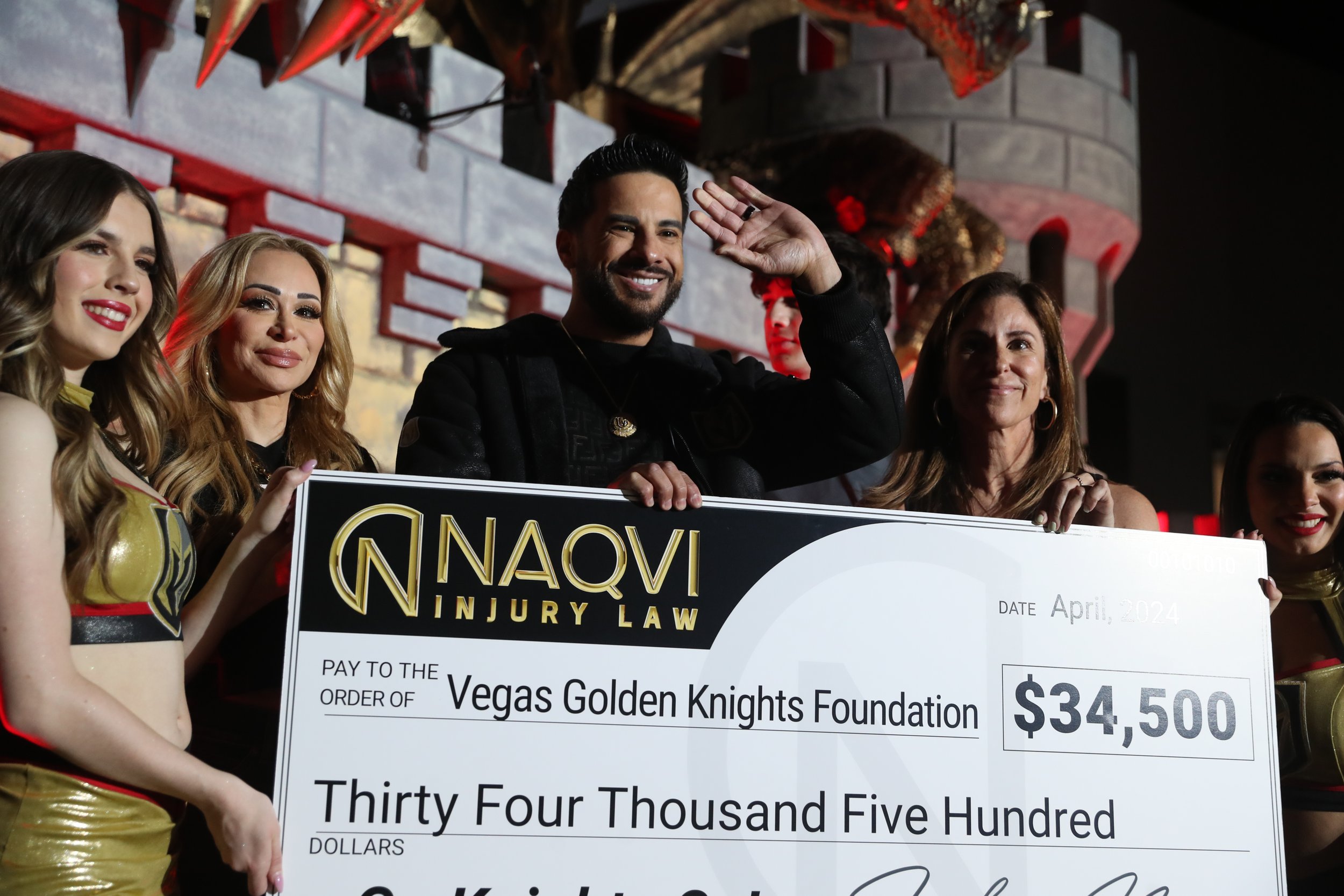 NAQVI Injury Law Donates $250 per Goal at Home to the VGK Foundation