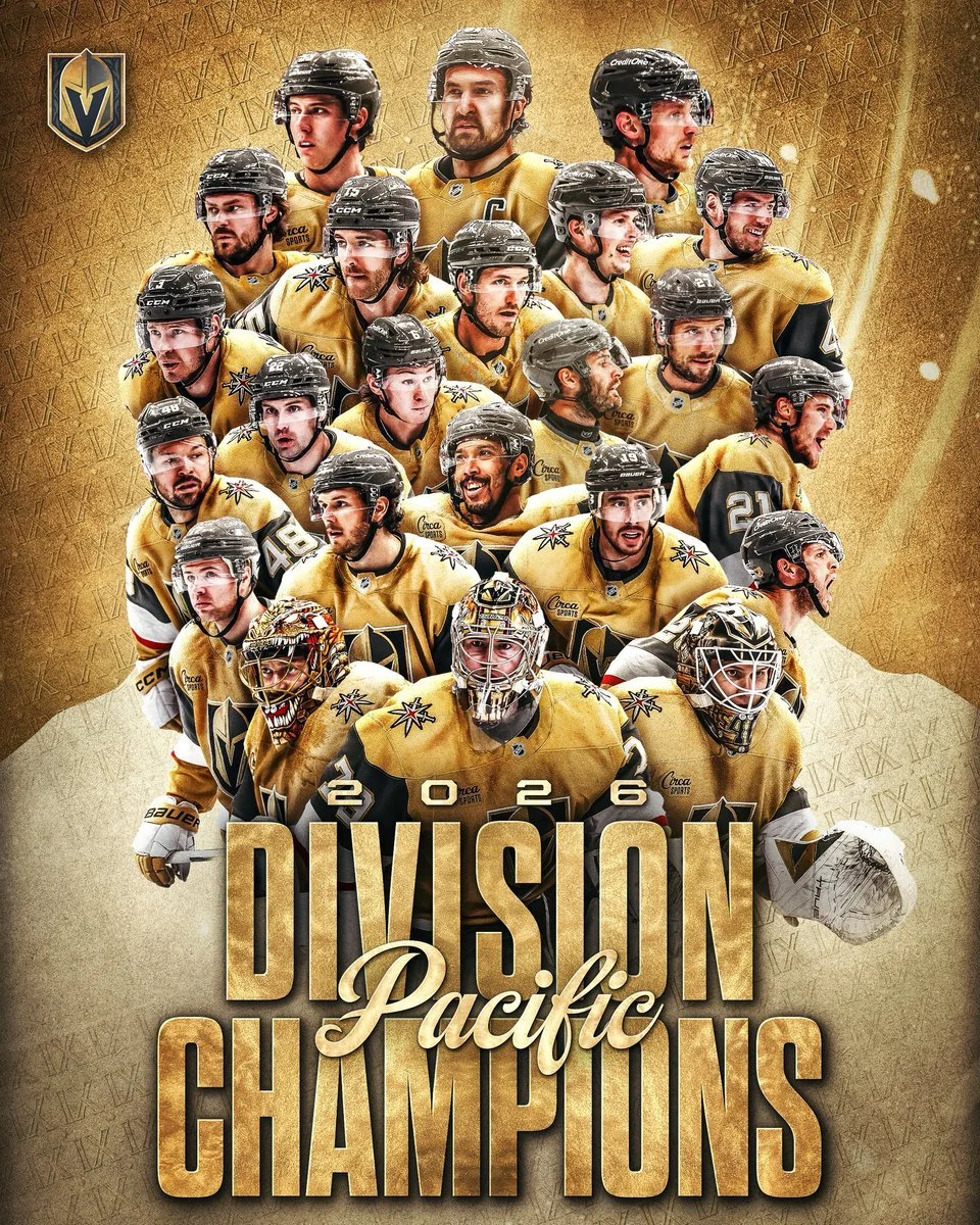 The Golden Knights are 2026 Pacific Division Champions! 🤩⚔️