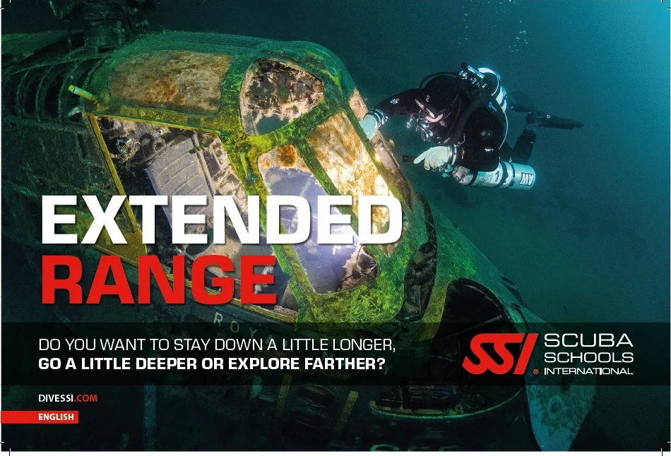 The SSI EXTENDED RANGE SPECIALTIES ARE globally-recognized certification programs DESIGNED TO HELP YOU Explore longer, deeper and farther. Learn about the gear, the skills and the science needed to safely dive beyond the recreational limits. combined with confined water training and the open water certification dives, you’ll have the knowledge, skills and experience needed for extended range diving.