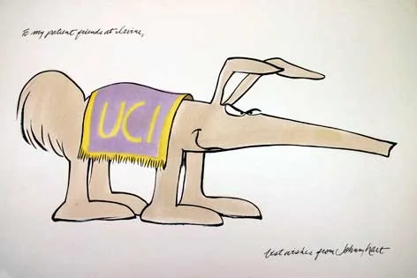 An original drawing by the late Johnny Hart, creator of the “B.C.” comic strip that inspired Peter the Anteater. Johnny Hart / John Hart Studios
