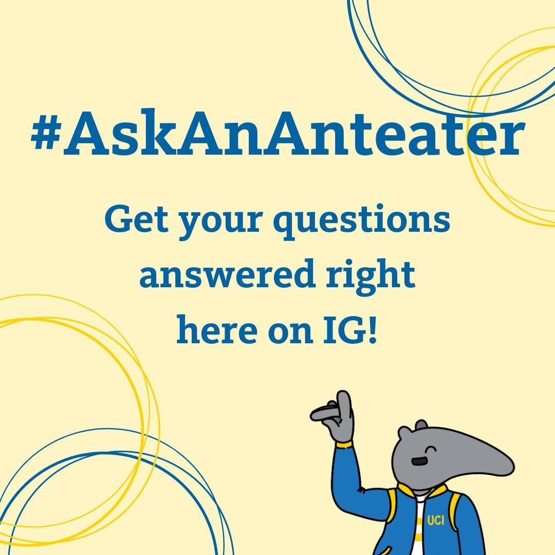 We'll be gathering questions from you and answering them each week right here on IG! Be sure to check our stories every Monday now through May to ask questions and gain insight from current Anteaters. Get a glimpse of what to expect by checking the Q