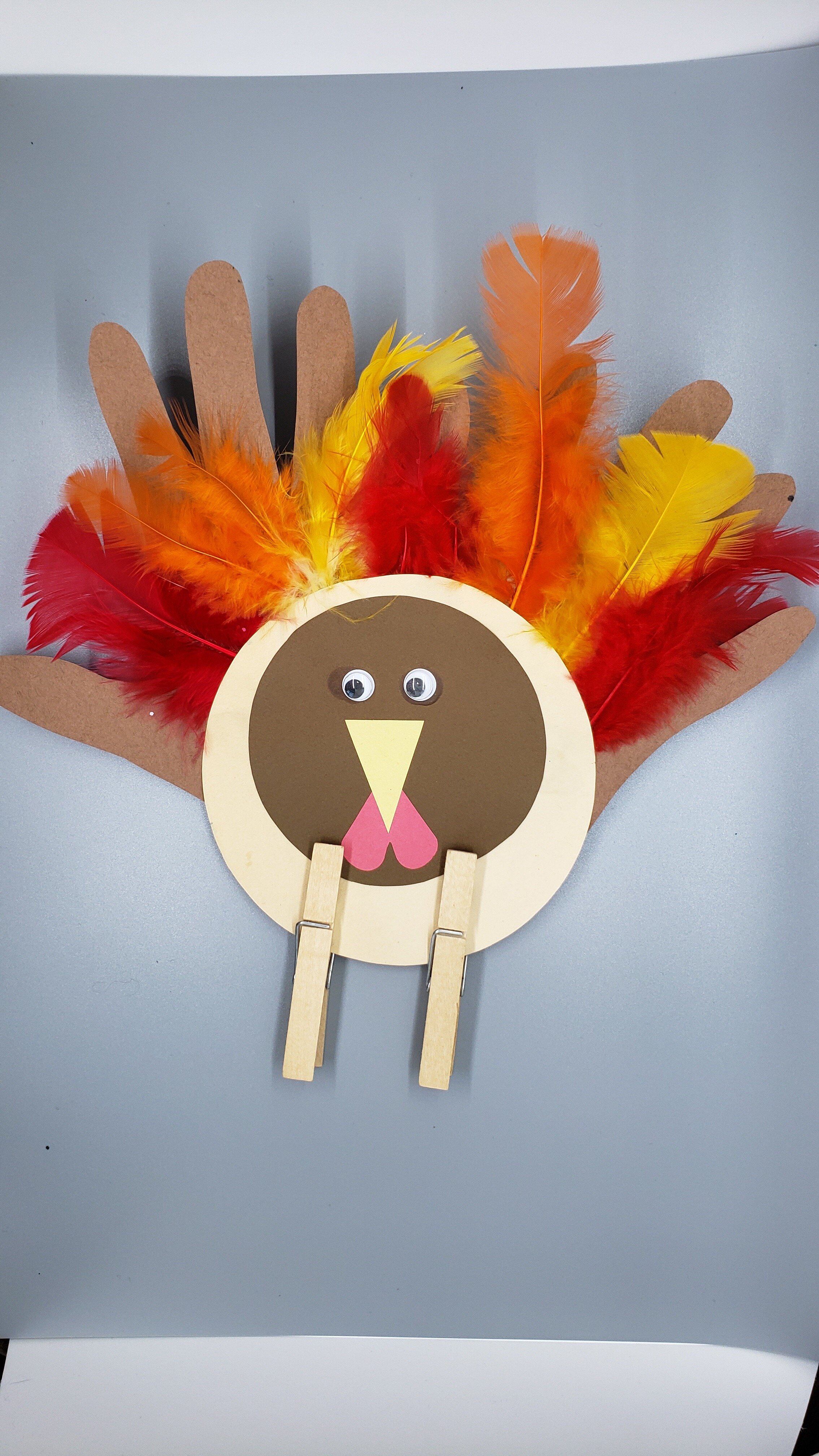 Feathered Clothespin Turkey