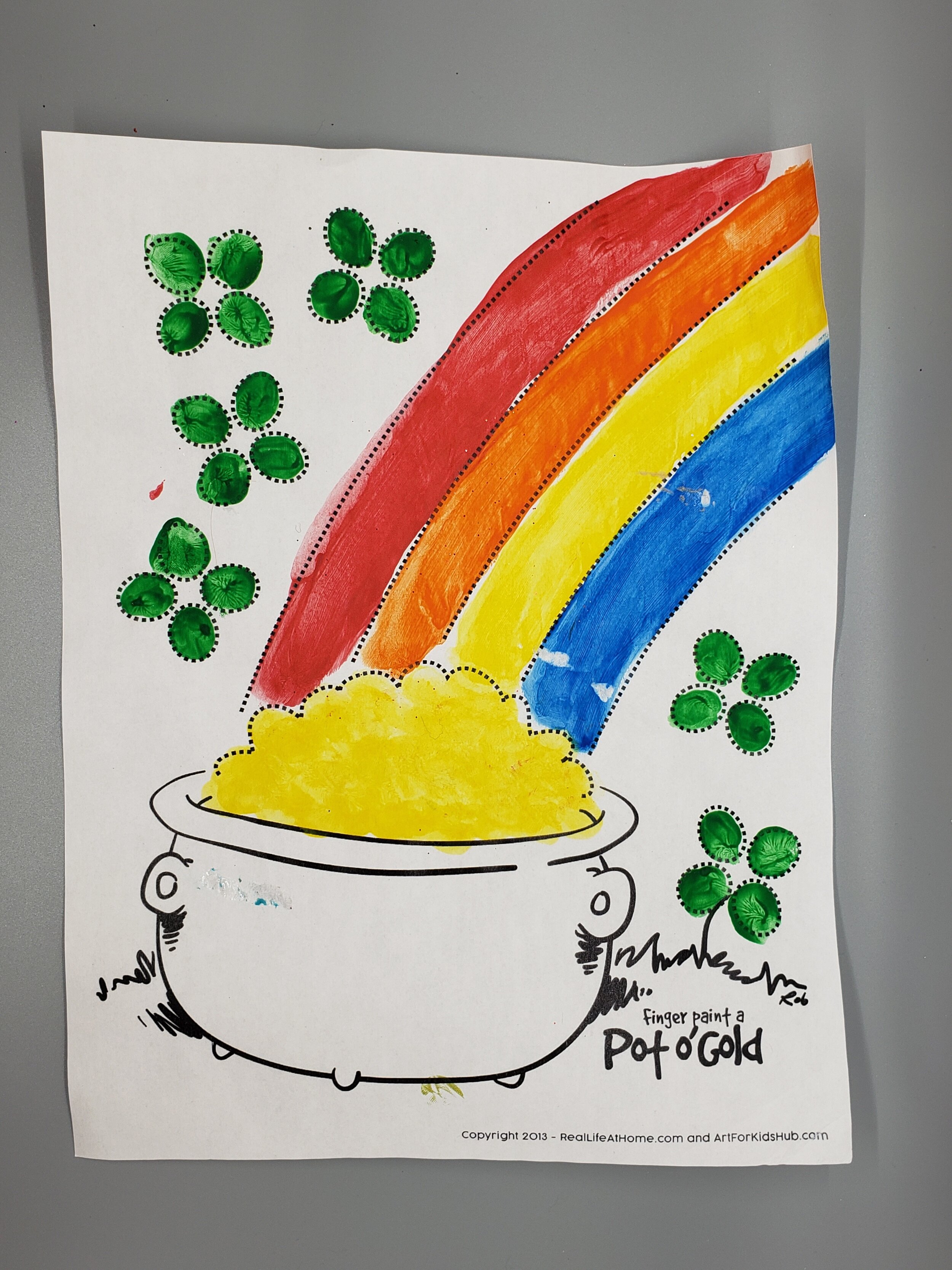 Fingerpainted Pot of Gold