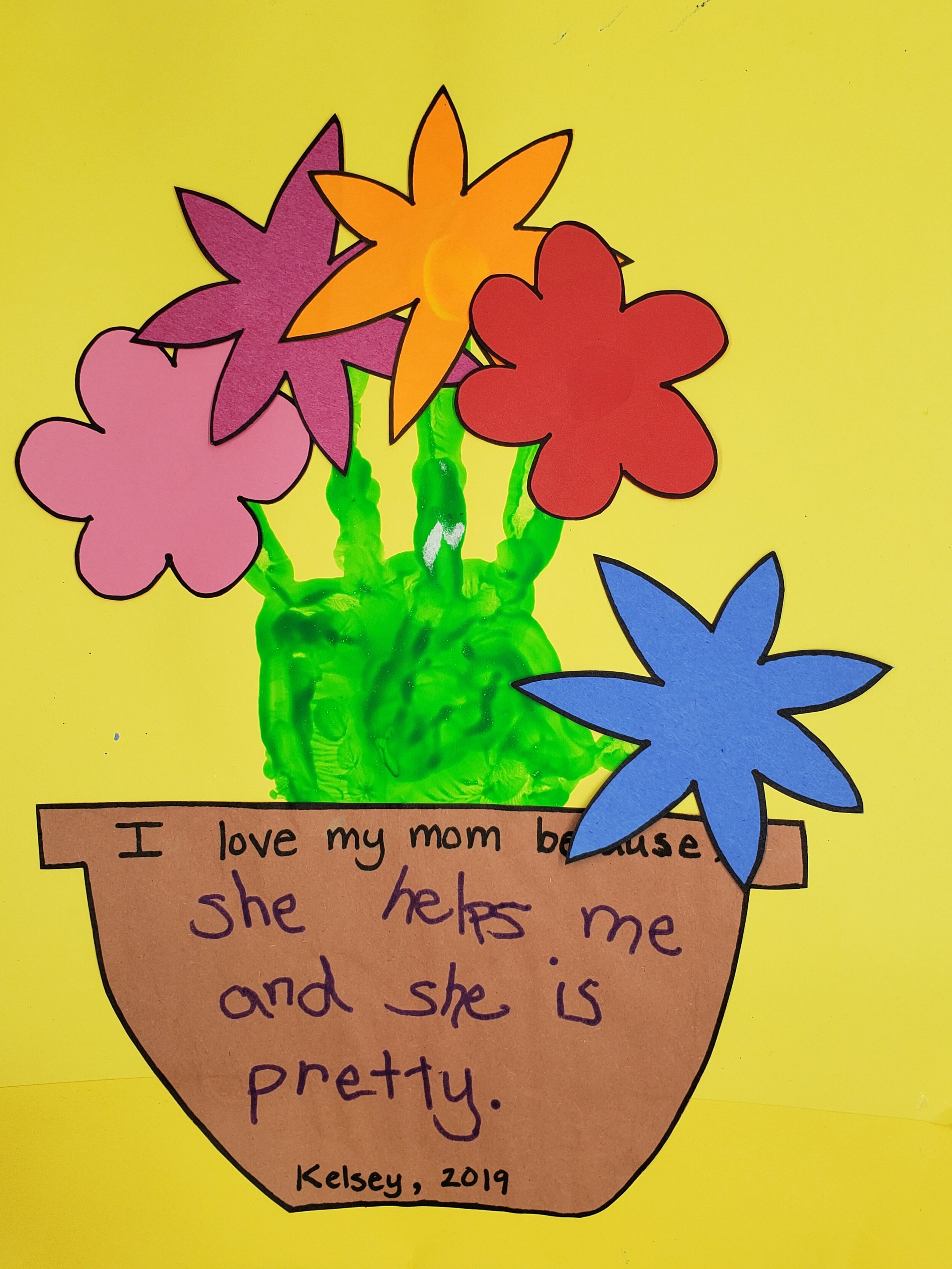 Handprint Flowerpot for Mom