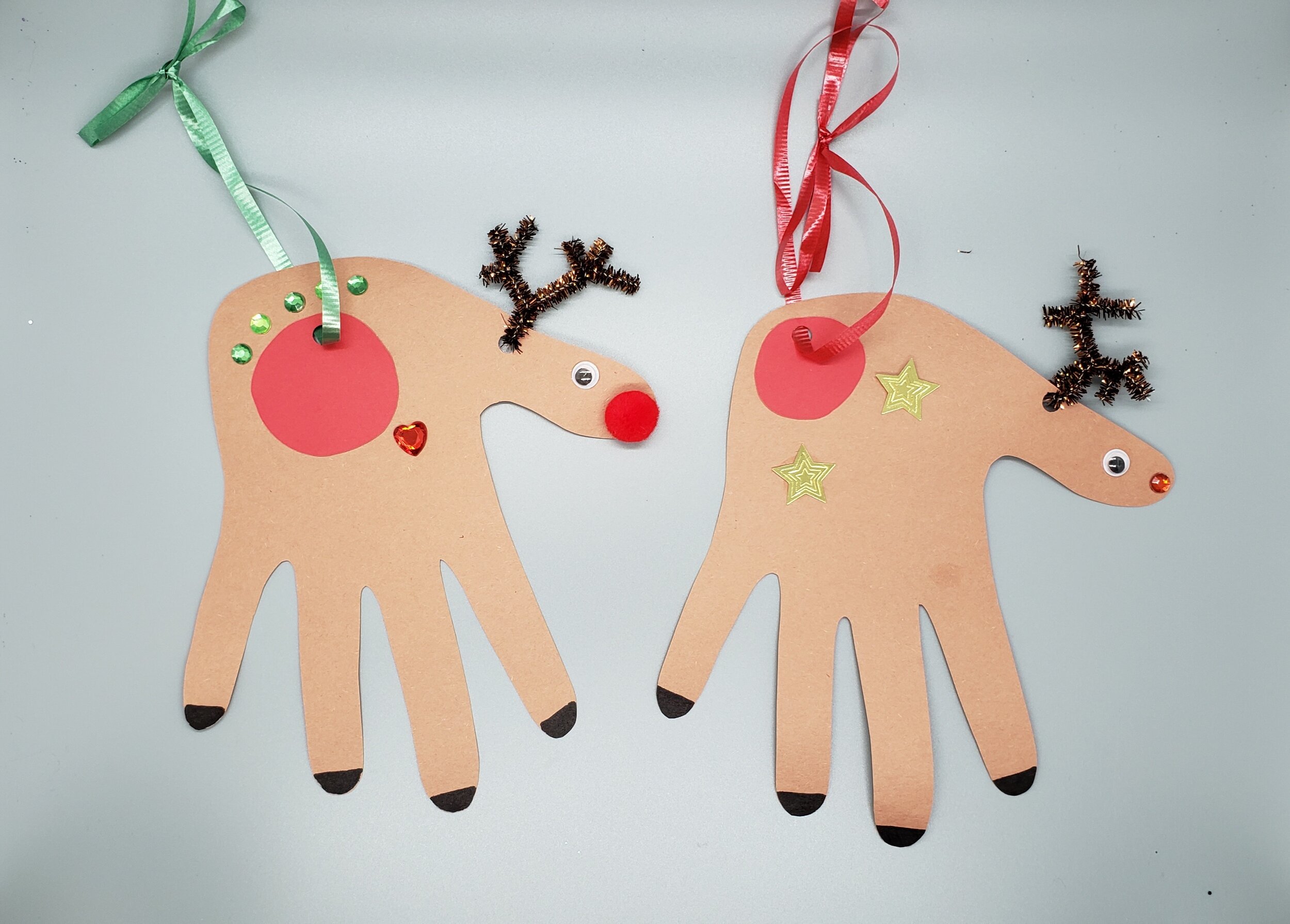 Handprint Reindeer Ornament