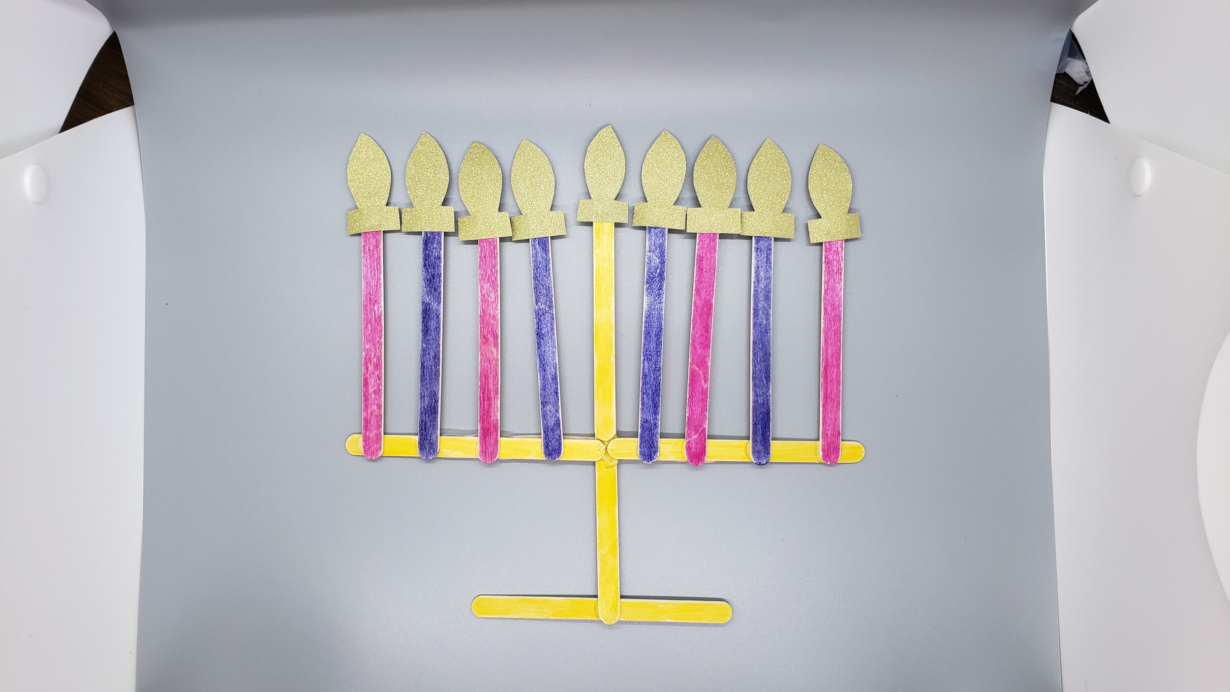 Popsicle Stick Menorah