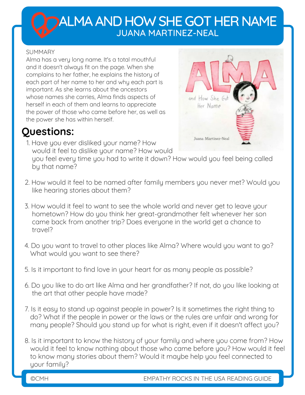 Alma and How She Got Her Name — I Choose Empathy