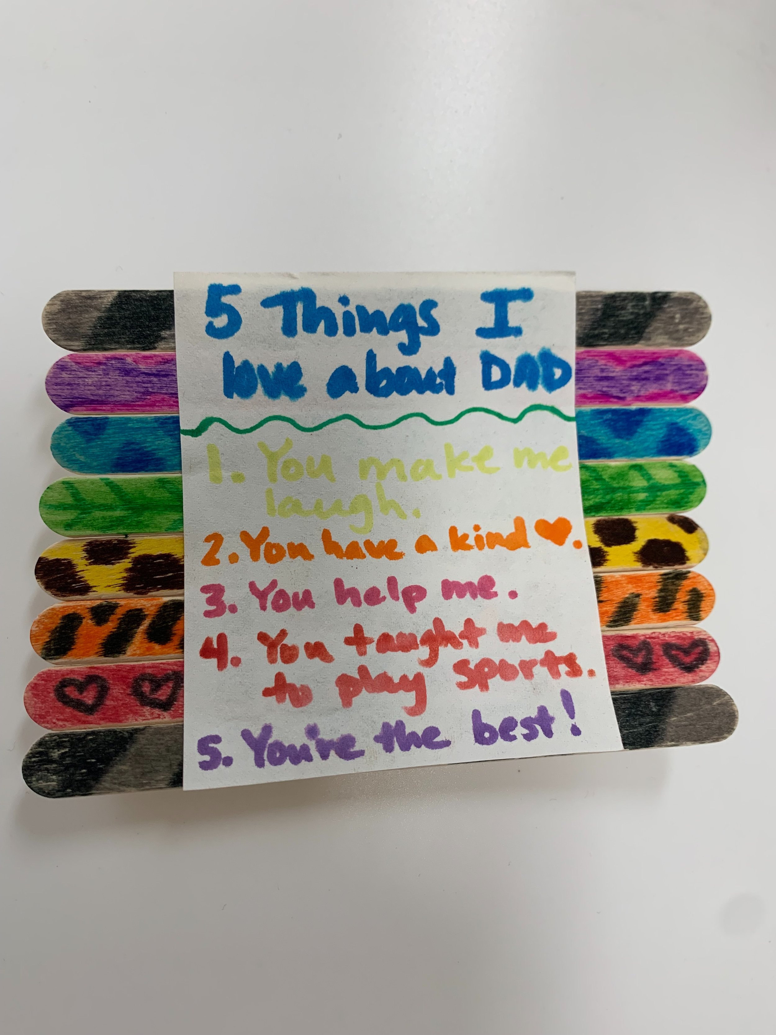 Father's Day Popsicle Stick Card