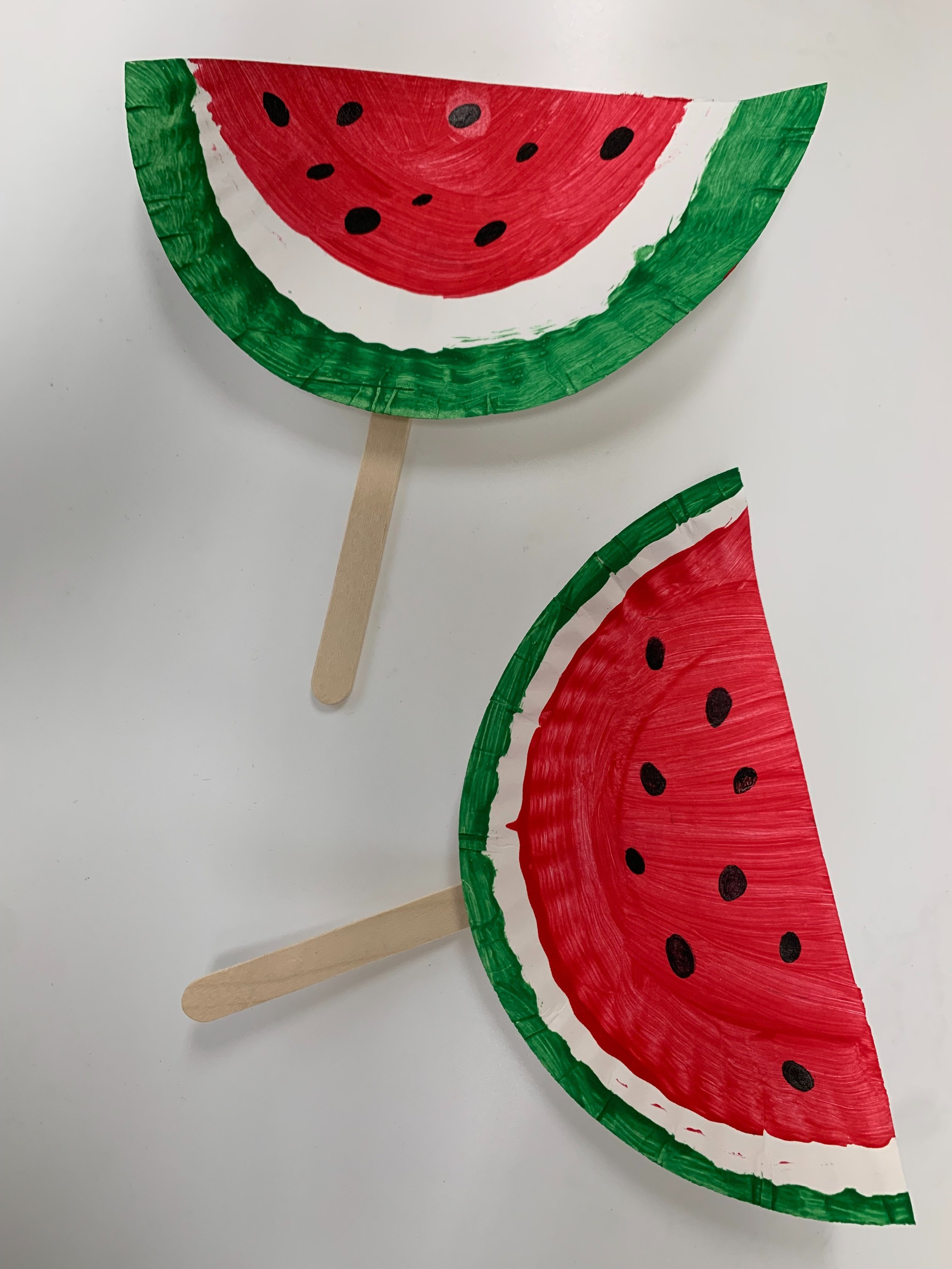 Paper Plate Watermelons