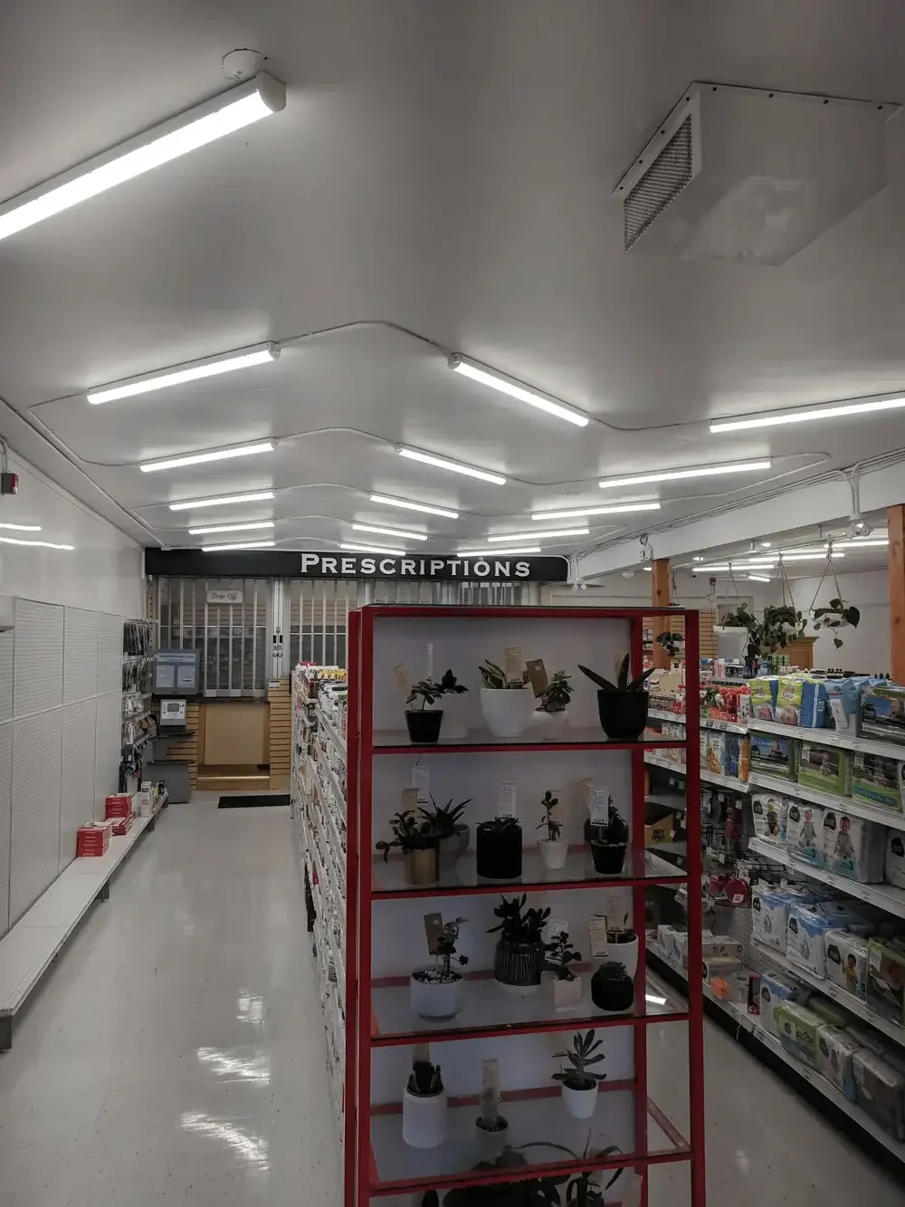 chevron dimmable led lighting installation hard piped with half inch emt
