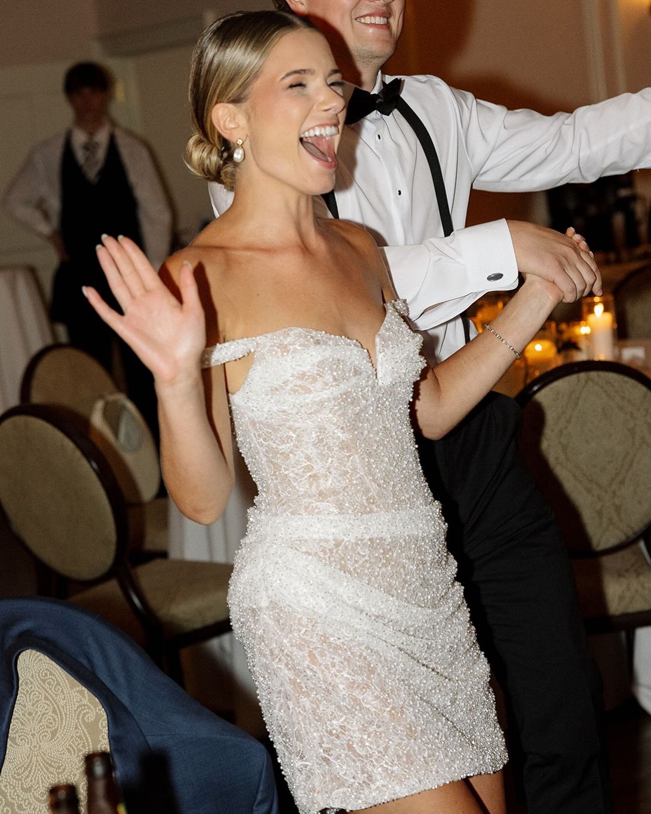Can we please take a moment and admire this party dress!!!!! 🤍💍🔥

@zoekalmadge 
@aaronkal2 

@themadisonclubwi 
@madelyngracephotography_ 
@thebutterflycollectivewi 
@kuhlentertainment @acethedjay 
@blooms_by_brandi