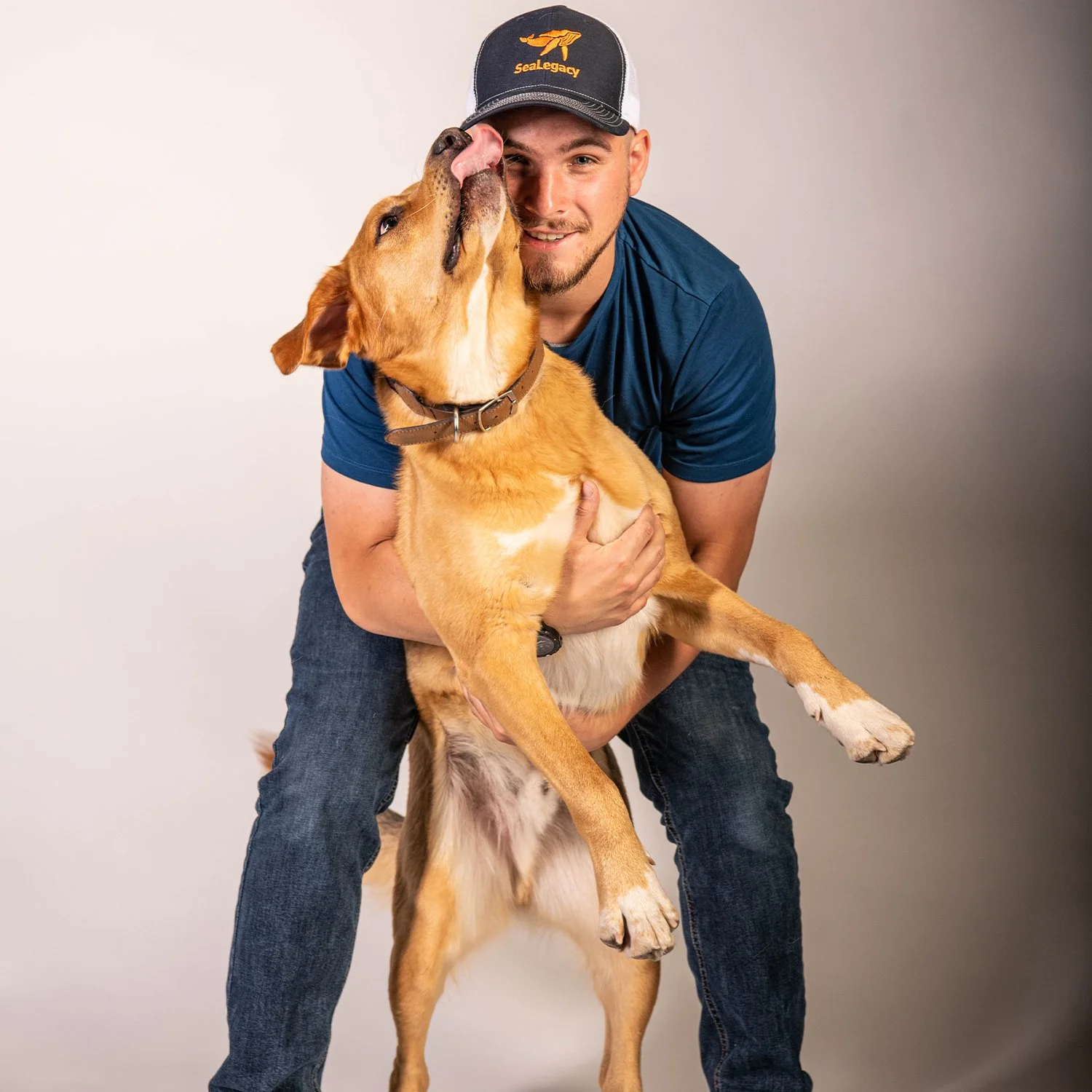 Jack Plant with his dog Cash