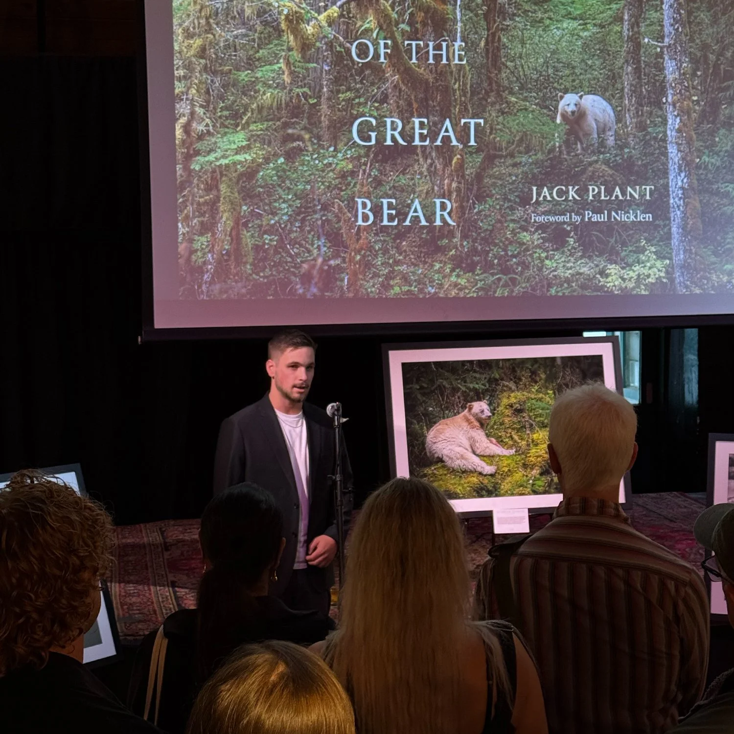 Jack Plant speaking at a Spirit of the Great Bear book event