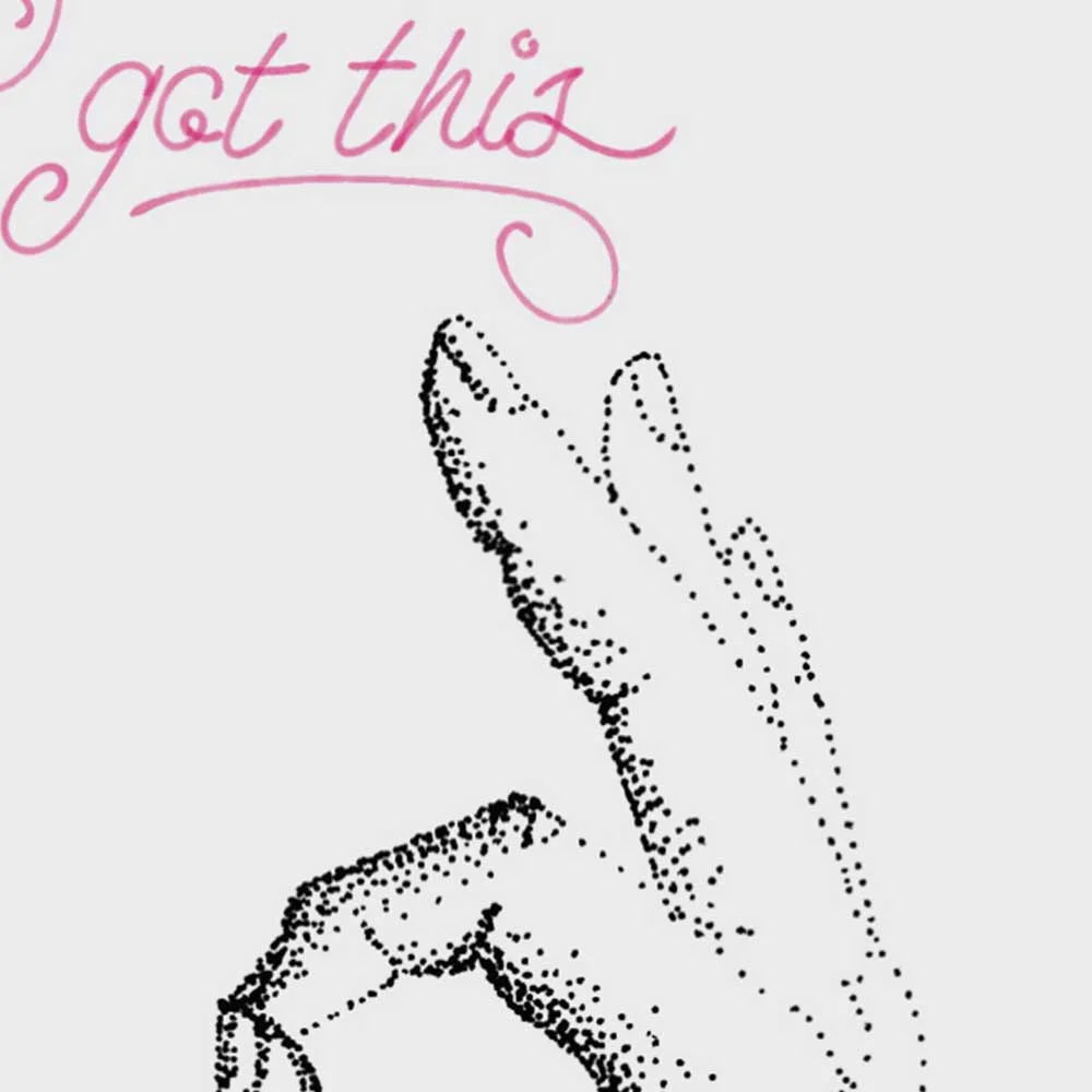 Greeting Card || Handdrawn, dot illustration || You got this