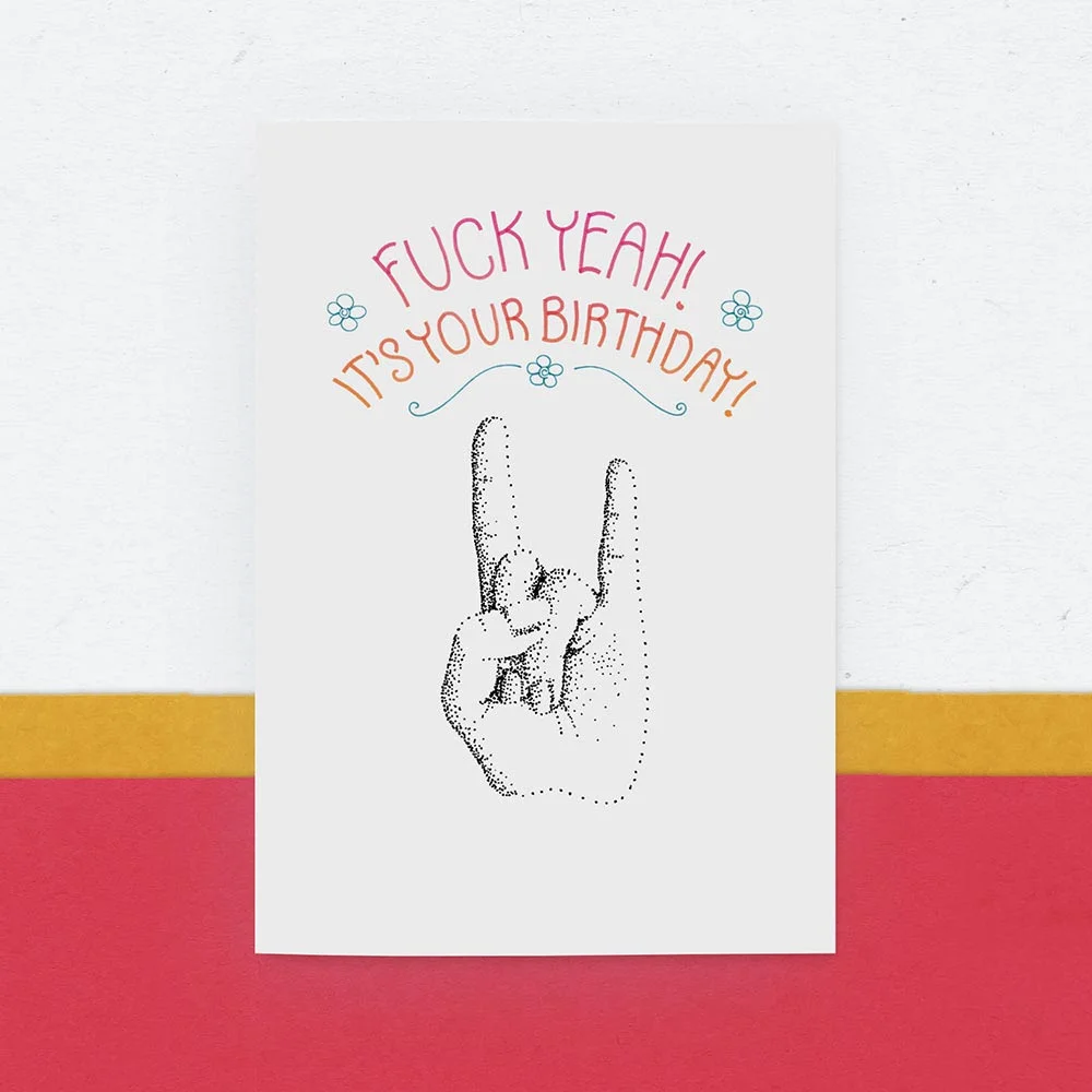 Greeting Card || Handdrawn, dot illustration || Happy Birthday